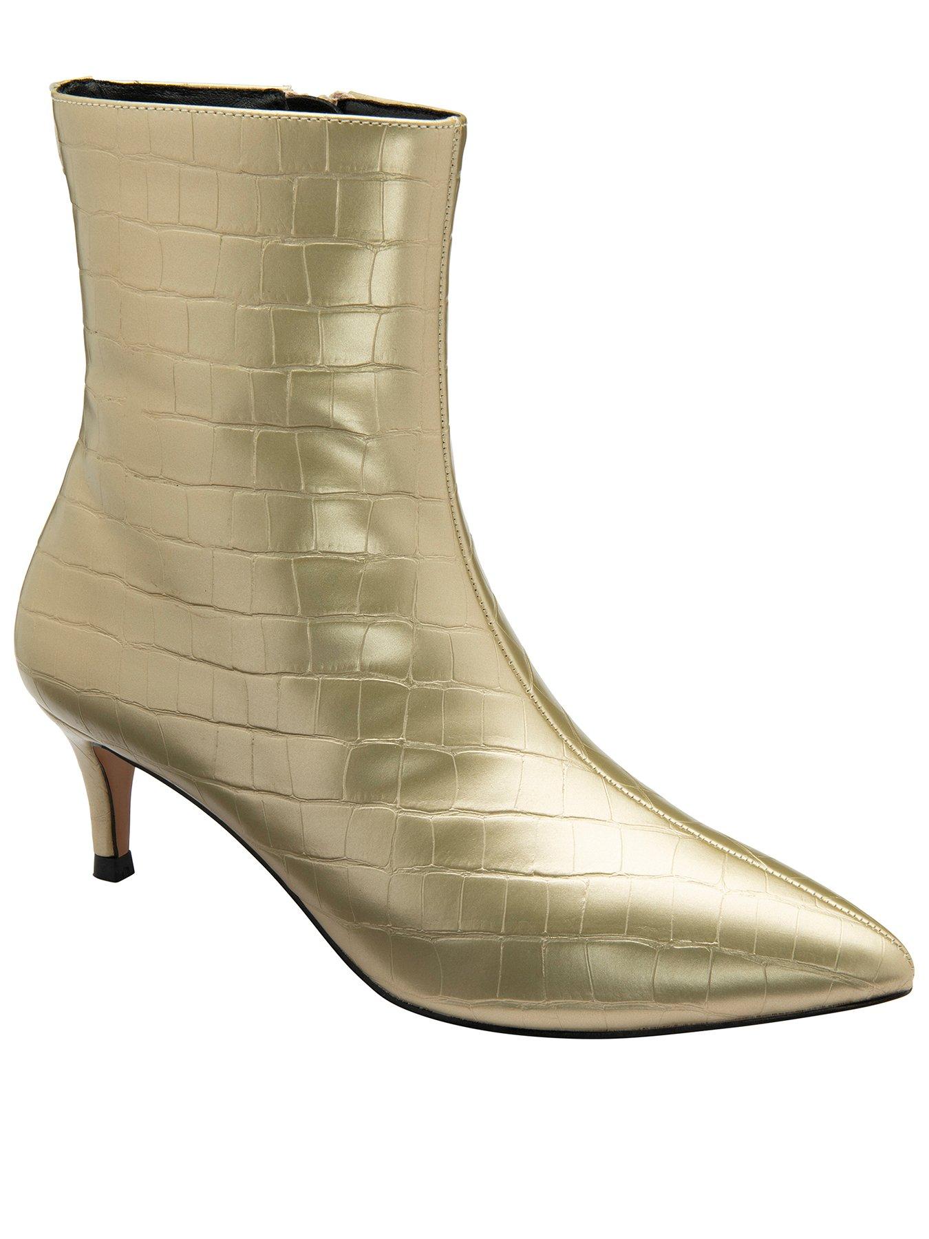 Ravel Currans Ankle Boots, Gold, Size 4, Women