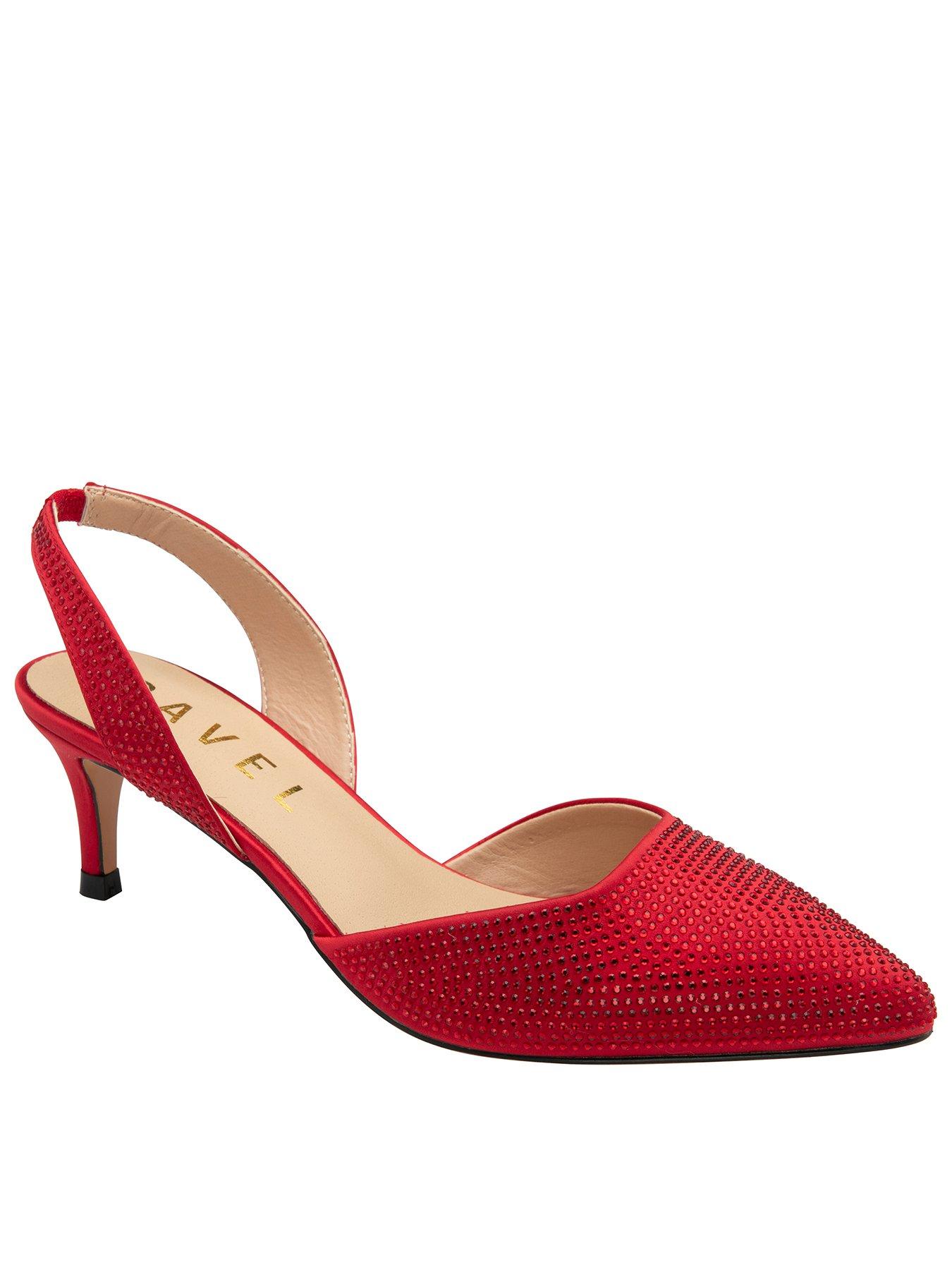 Ravel Mallow Heel Shoes, Red, Size 5, Women