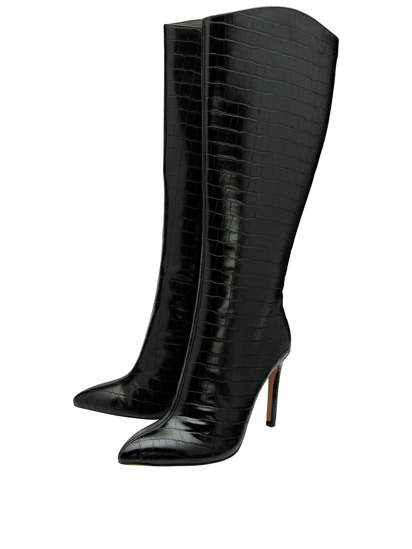 Image 2 of 4 of Ravel Gibson Knee Boots - Black Croc