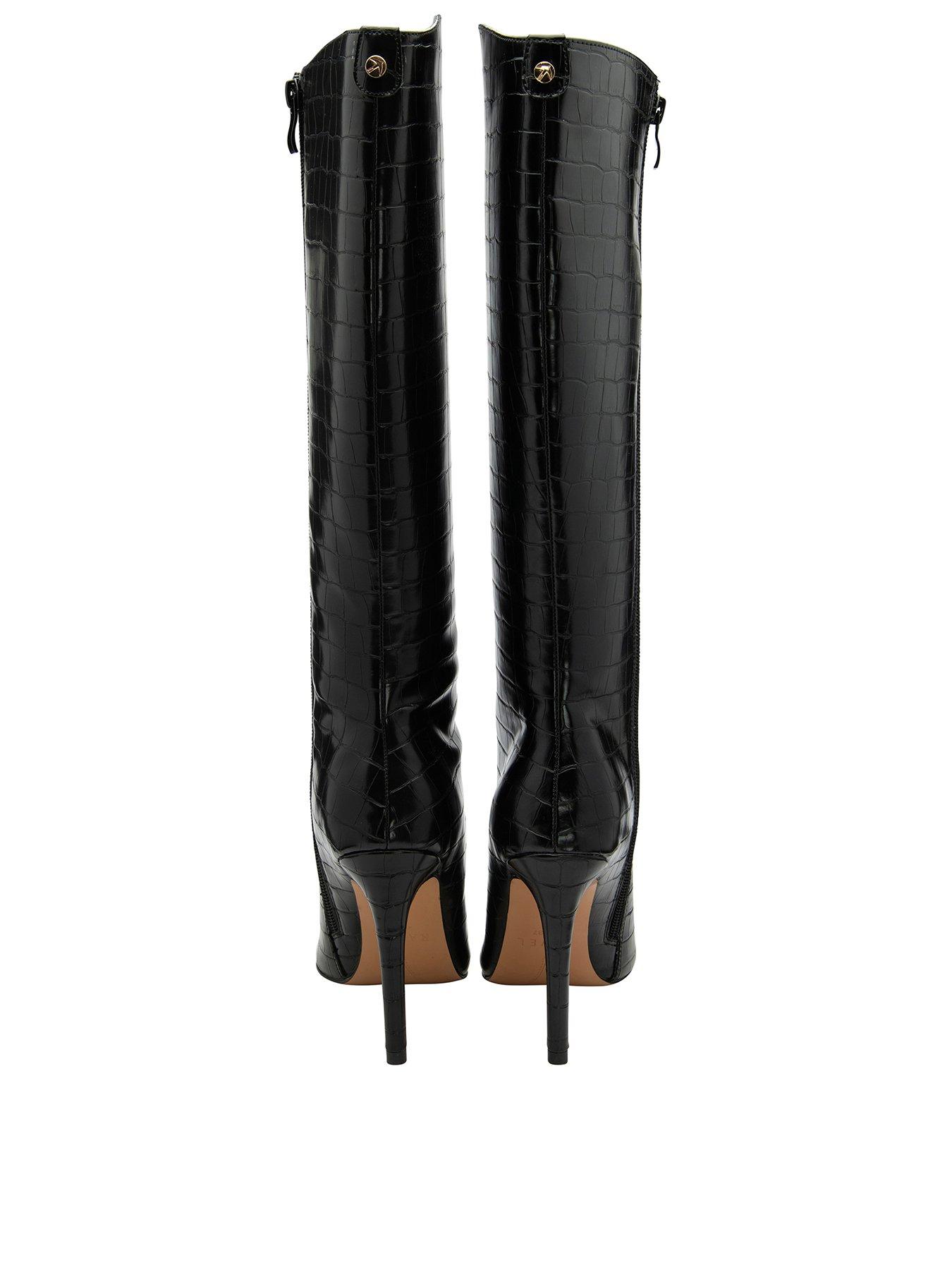 Image 3 of 4 of Ravel Gibson Knee Boots - Black Croc