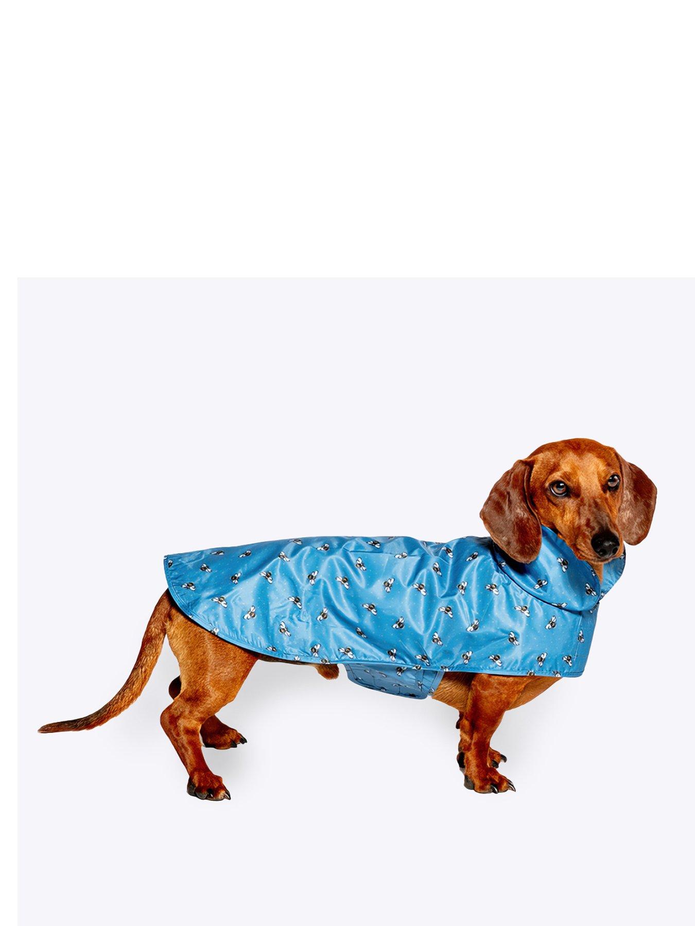 Image 1 of 5 of FatFace Spotty Bees Dog Raincoat