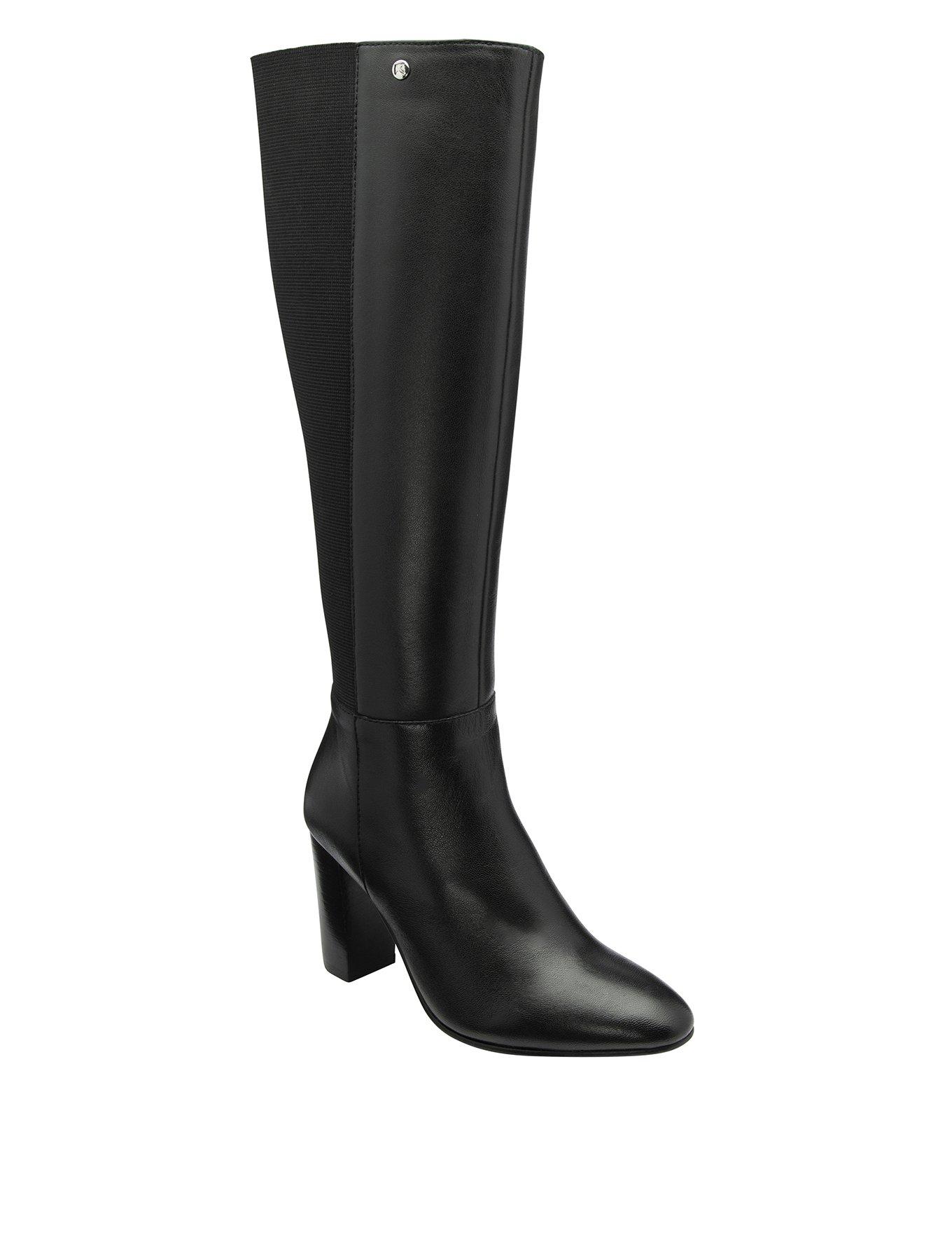 undefined Bywell Knee Boots - Black Leather