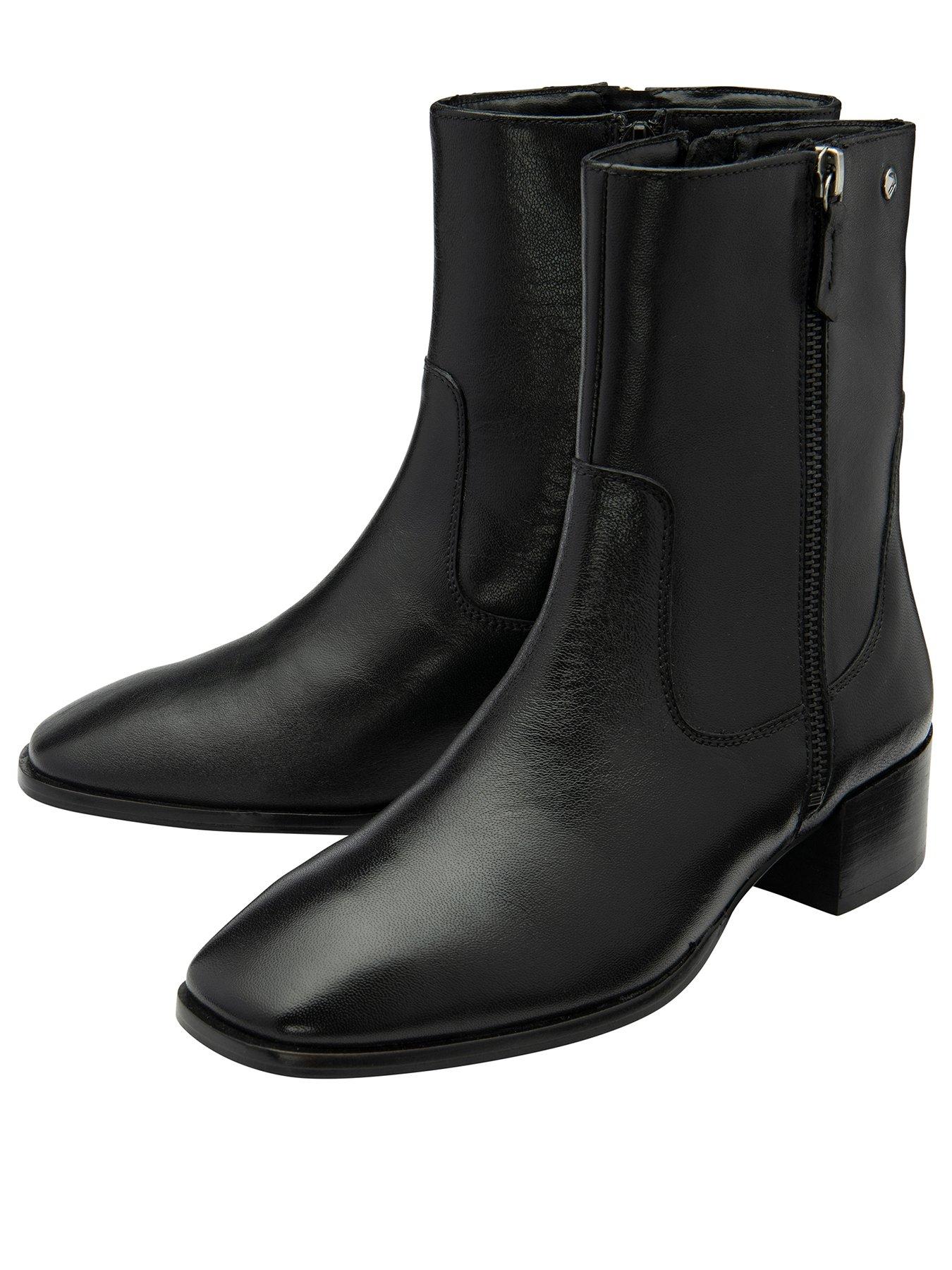 Ravel Carter Ankle Boots - Black Leather | Very