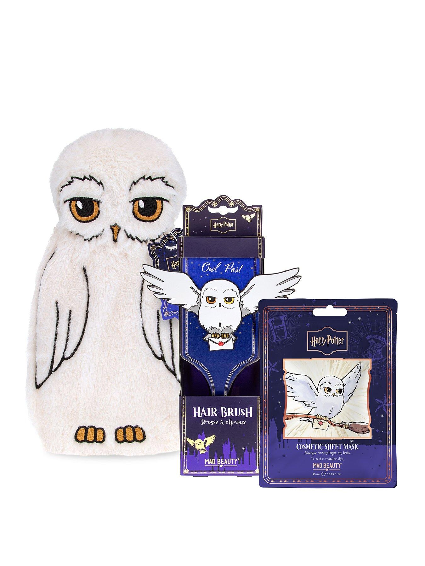 Harry Potter Hedwig Bundle- Hot Water Bottle, Hair Brush  &  Sheet Mask