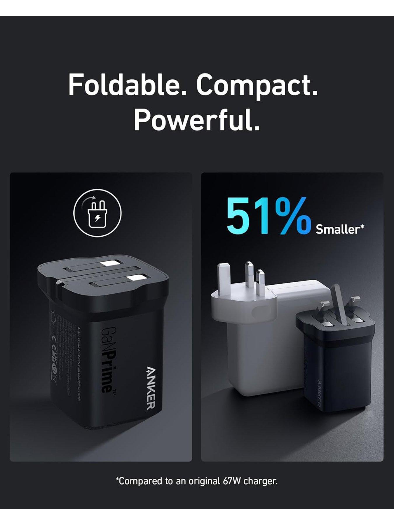 Image 4 of 6 of Anker Prime 67W GaN Wall Charger (3 Ports), Black