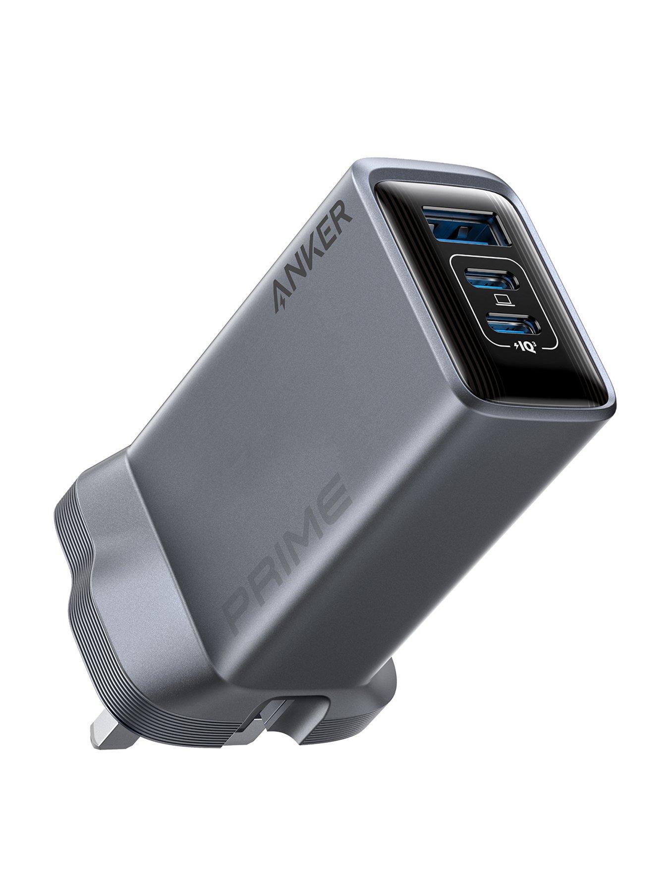 Anker Prime Charger (100W, 3 Ports, GaNPrime), Silver