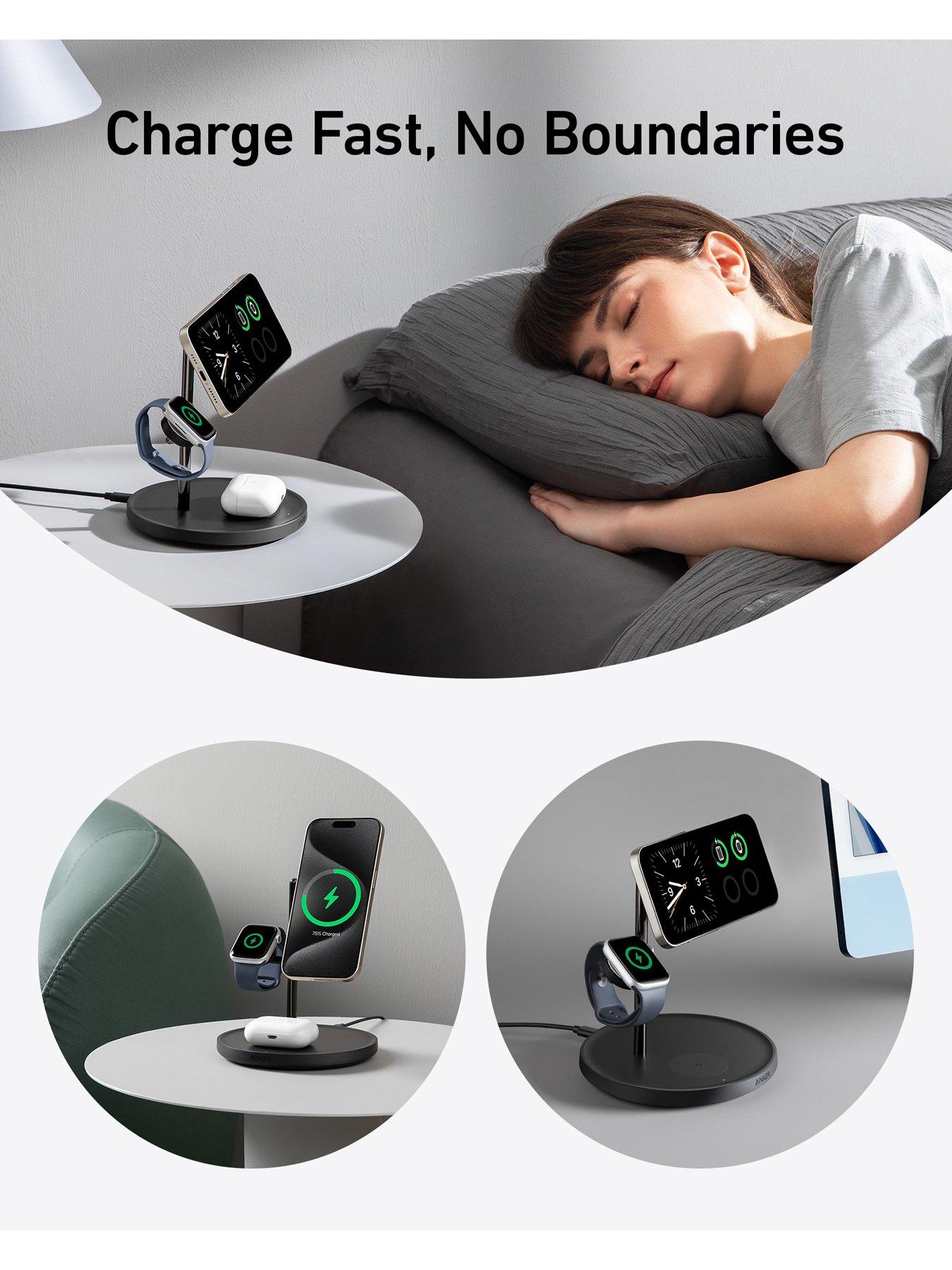 Image 4 of 7 of Anker MagGo Wireless Charging Station (15W, 3-in-1 Stand)