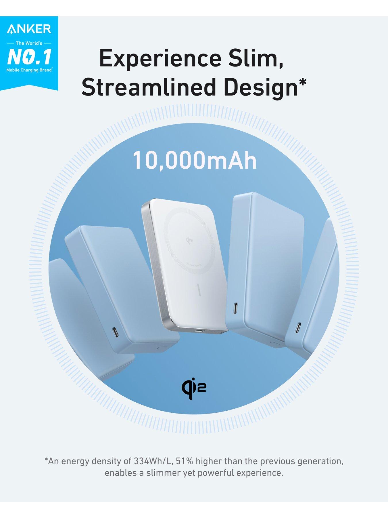 Anker MagGo Power Bank (10K, Magnetic Wireless), White | Very
