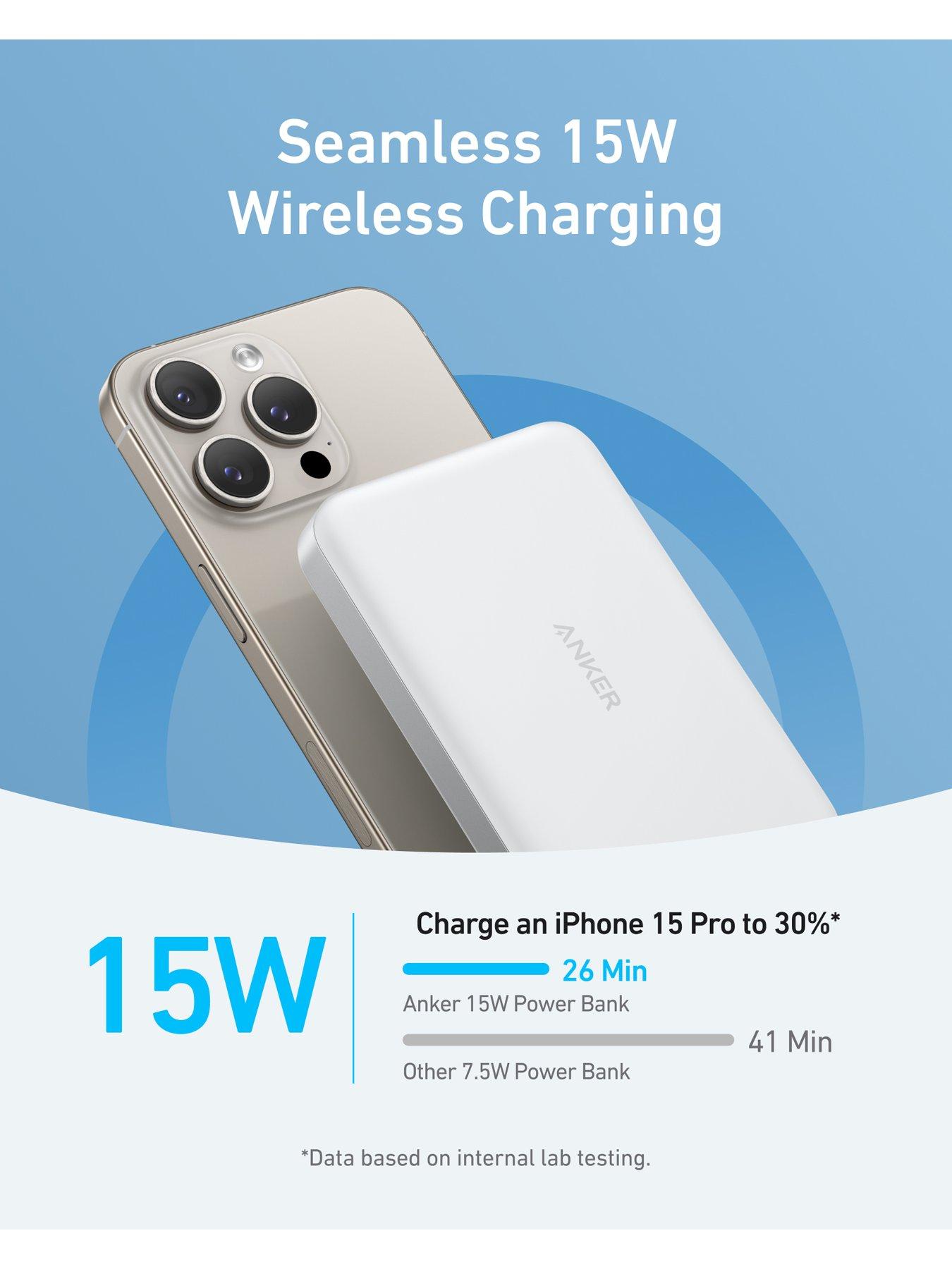 Anker MagGo Power Bank (10K, Magnetic Wireless), White | Very