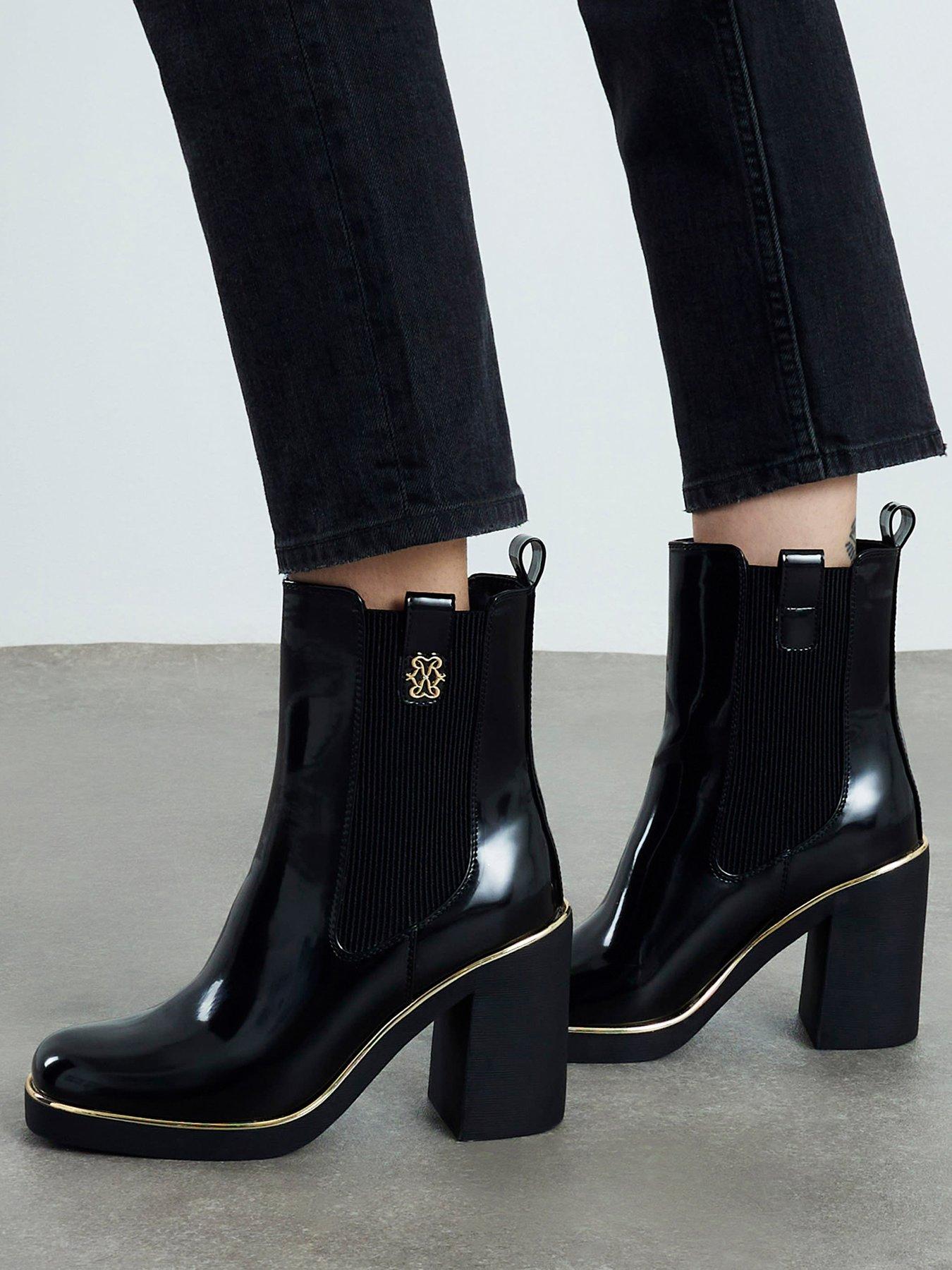 Image 1 of 6 of River Island Heeled Chelsea Boot