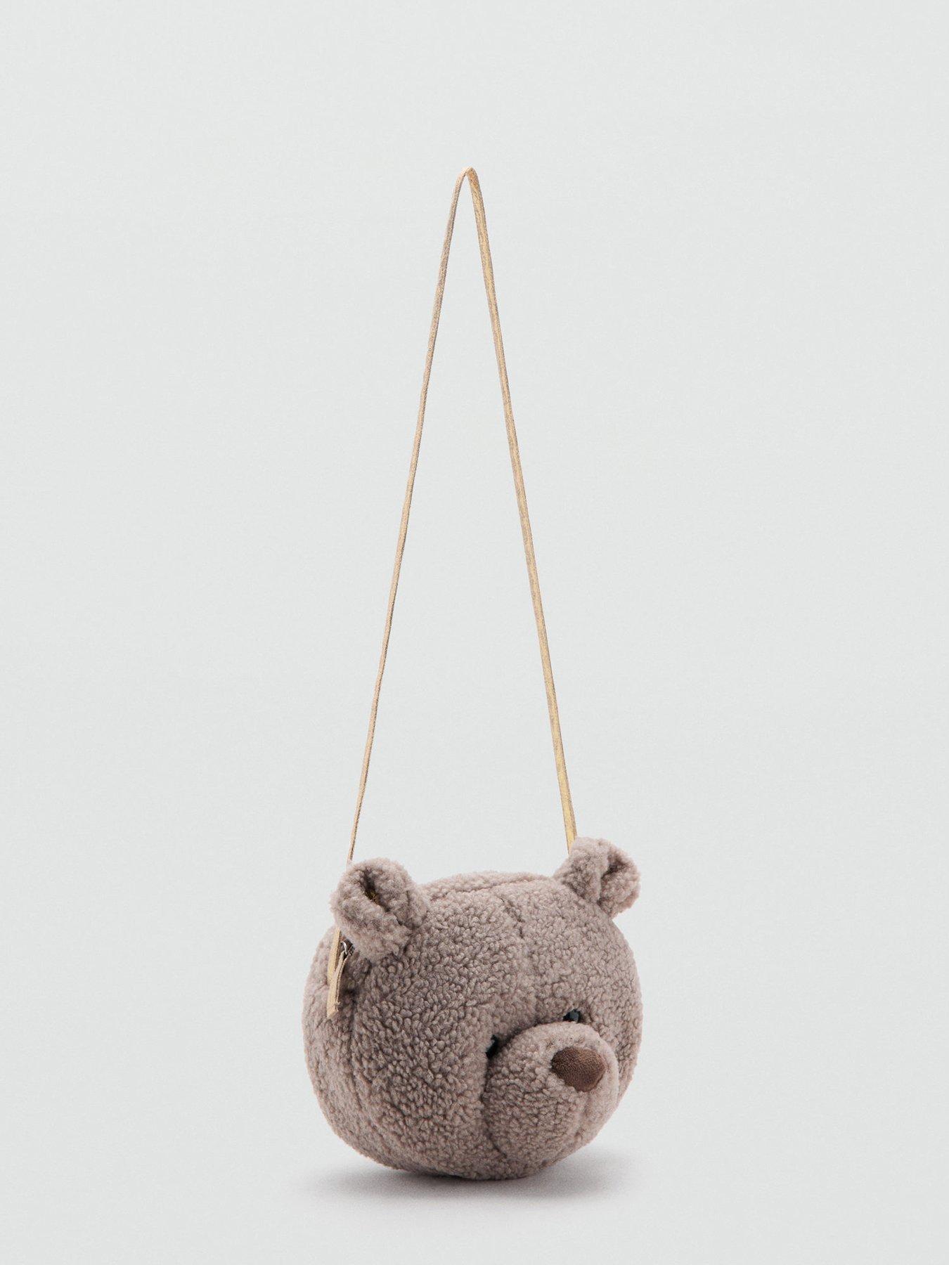 Image 2 of 4 of Mango Younger Girls Novelty Bear Bag - Brown