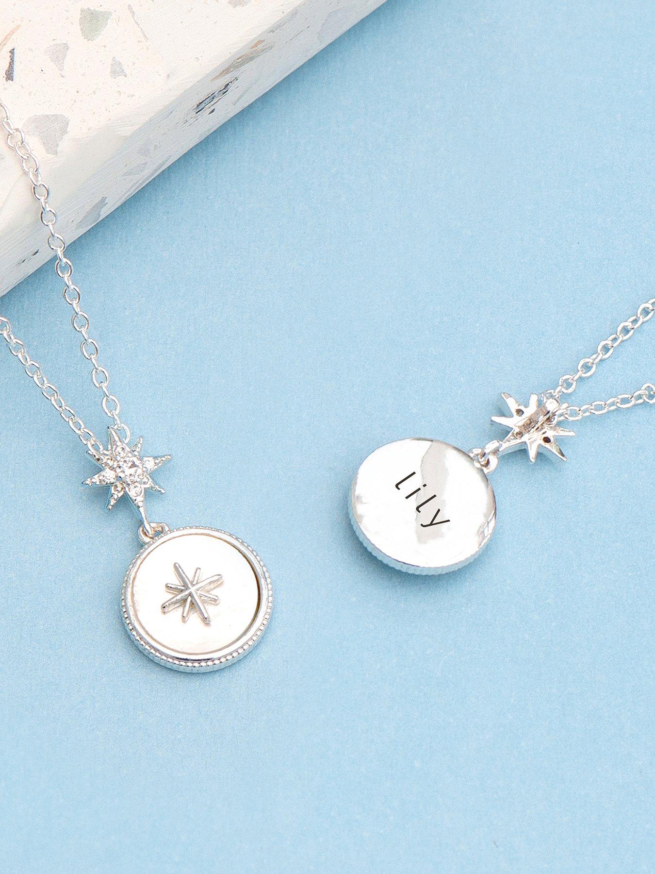 Treat Republic Personalised North Star Necklace in Silver