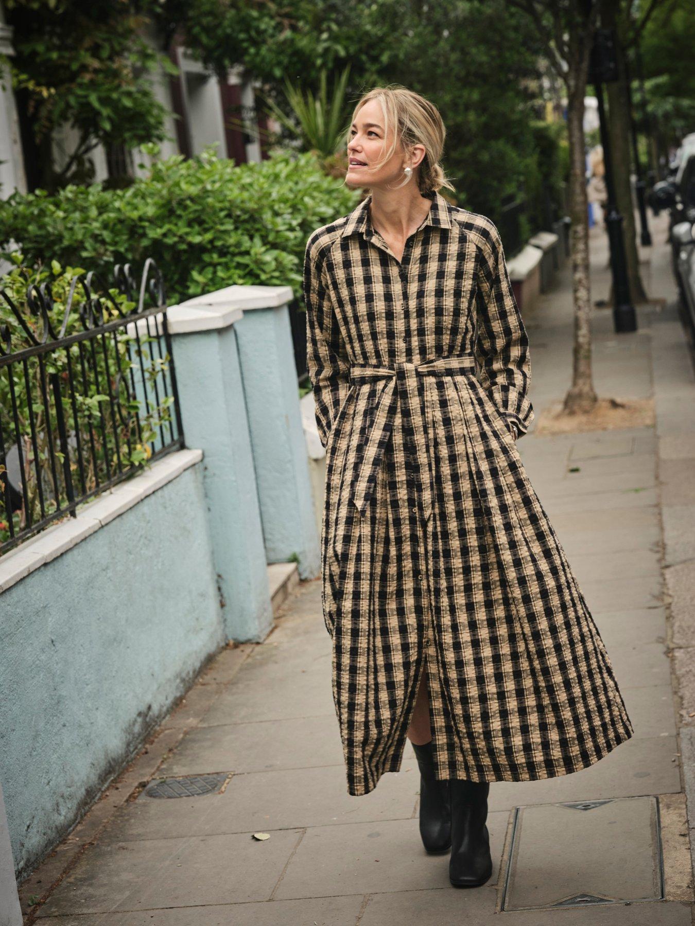 FatFace Ally Check Shirt Dress Black Very