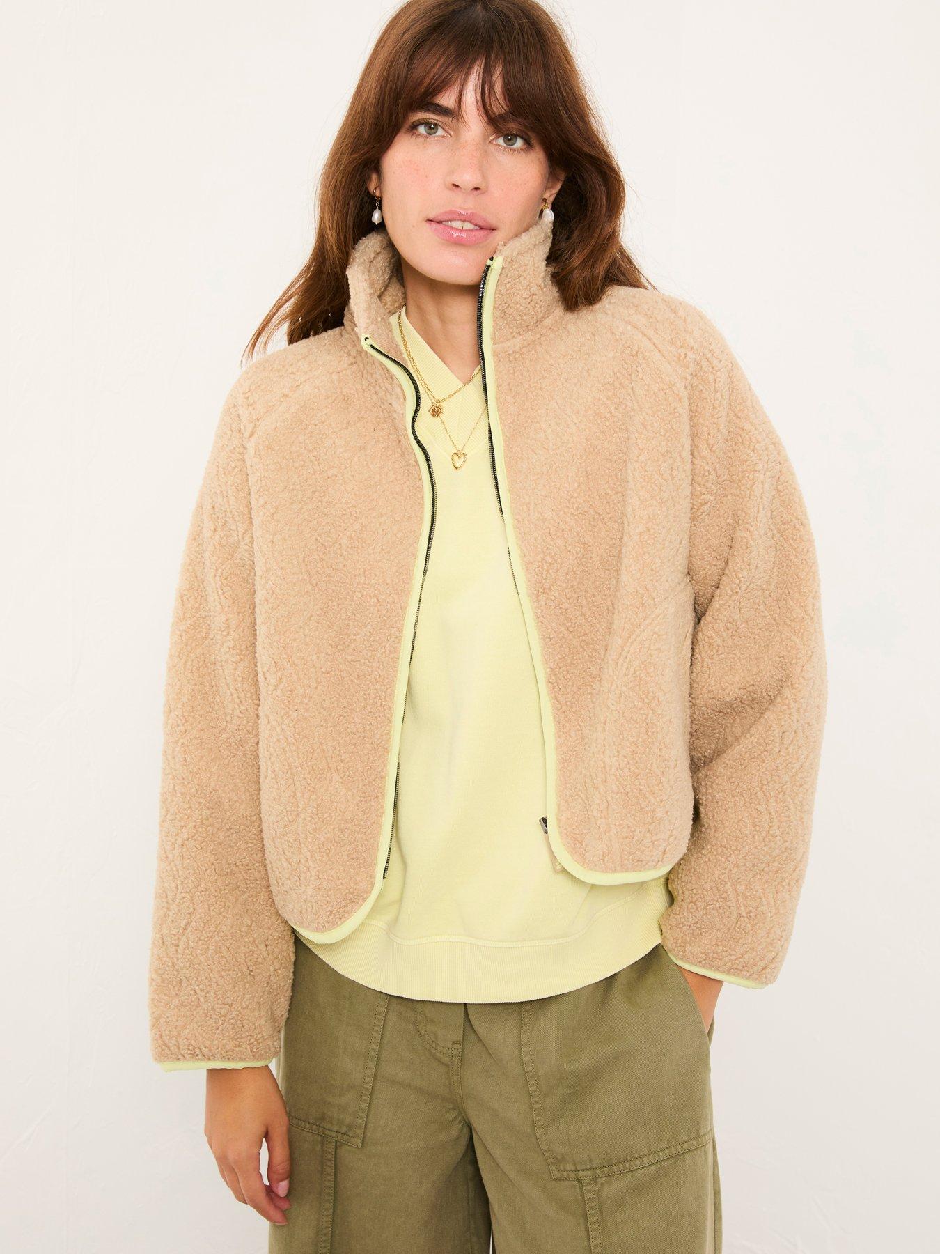 Image 3 of 5 of FatFace Nova Wave Fleece Jacket - Natural