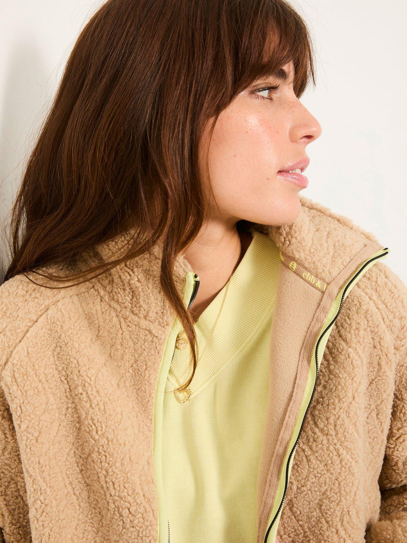 Image 4 of 5 of FatFace Nova Wave Fleece Jacket - Natural