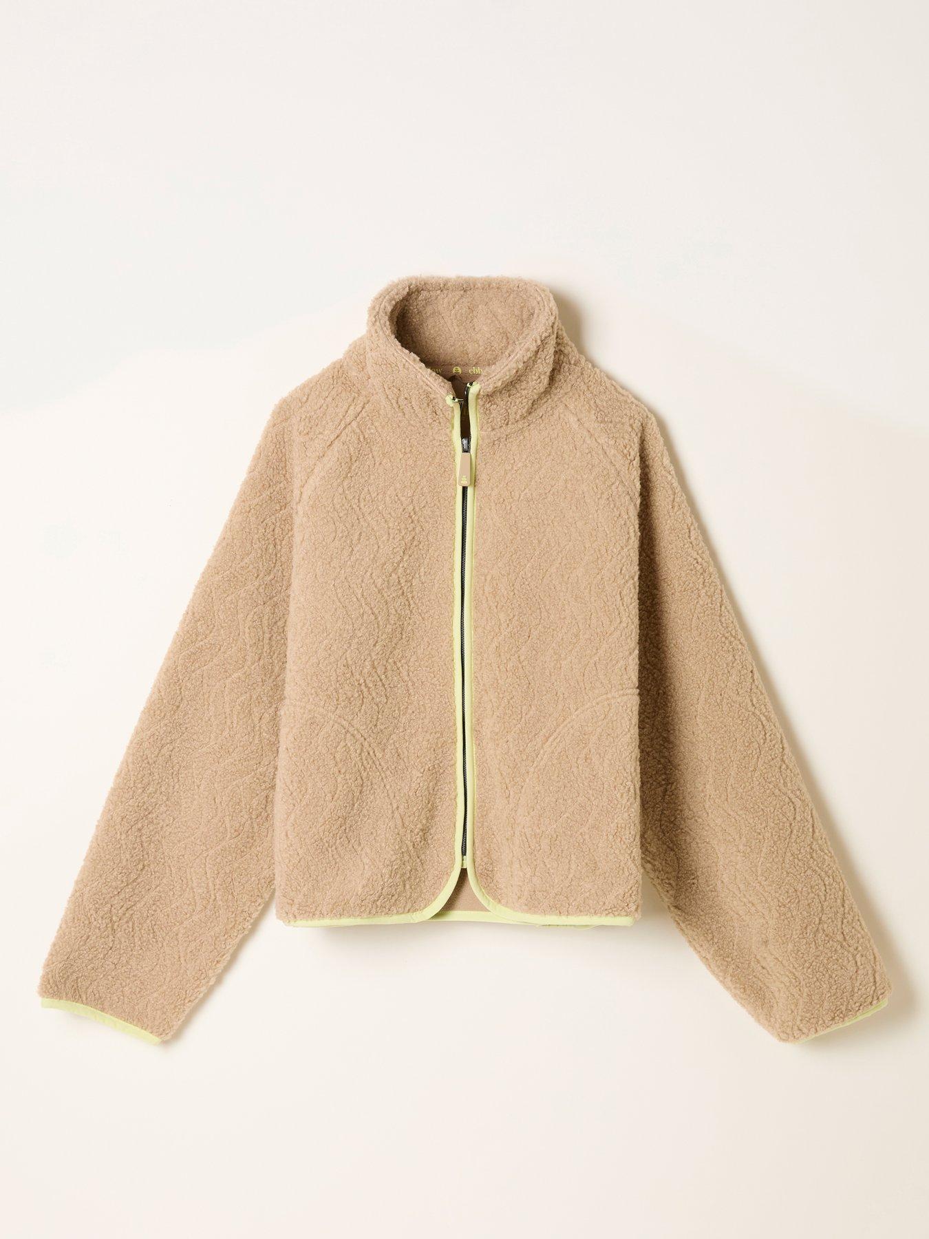 Image 5 of 5 of FatFace Nova Wave Fleece Jacket - Natural