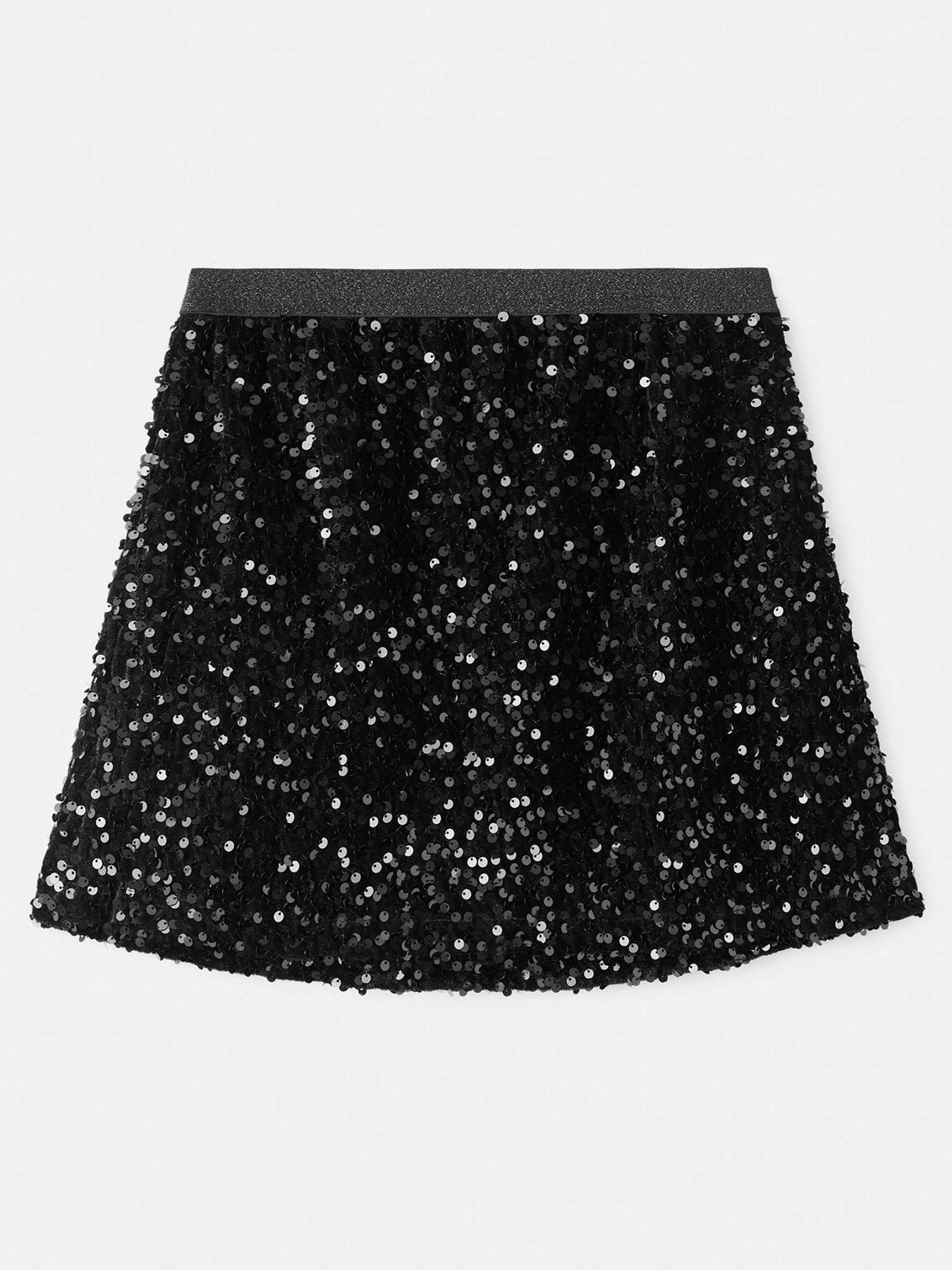 Mango Girls Sequin Skirt - Black