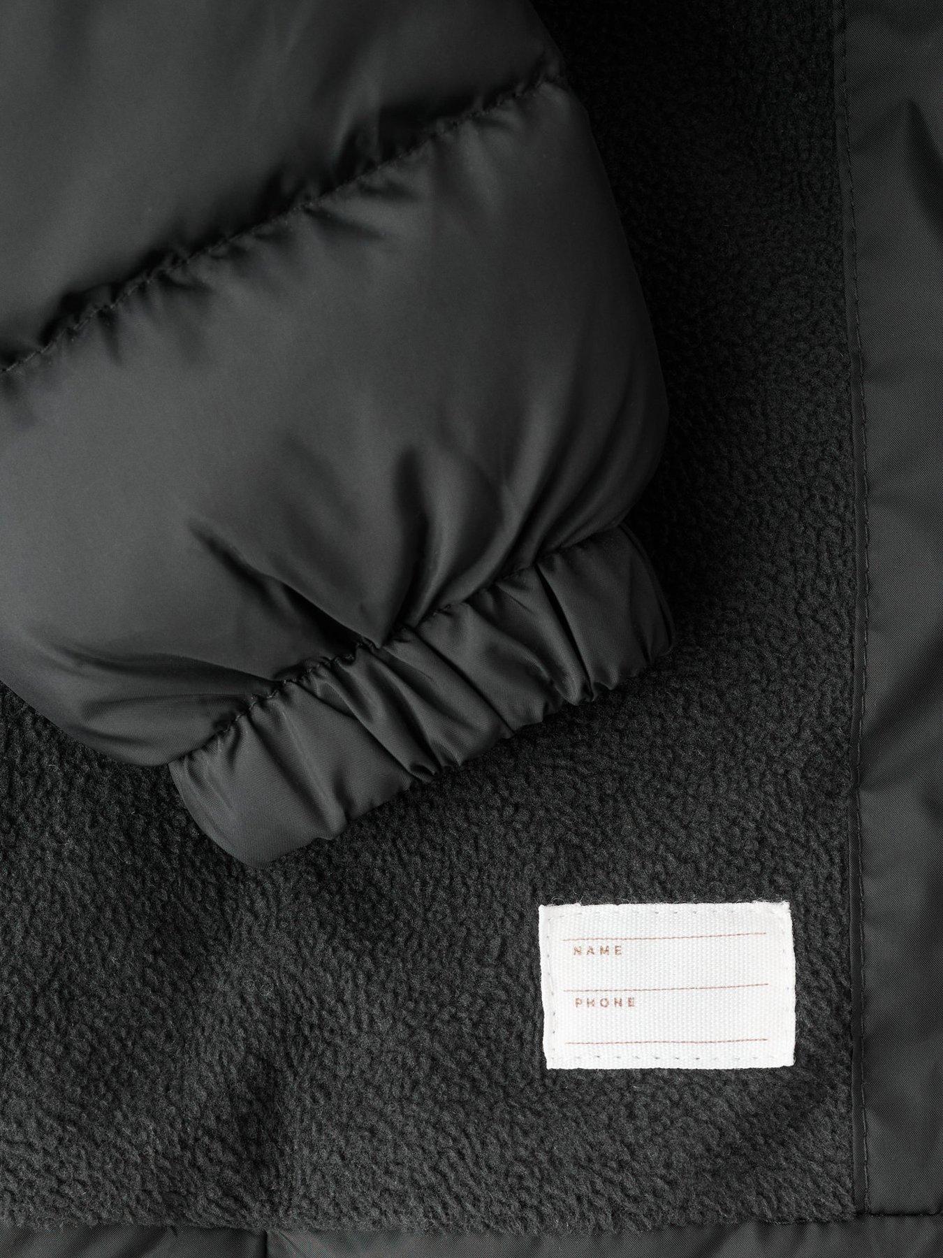 Image 4 of 4 of Mango Younger Boys Longline Padded Coat - Black