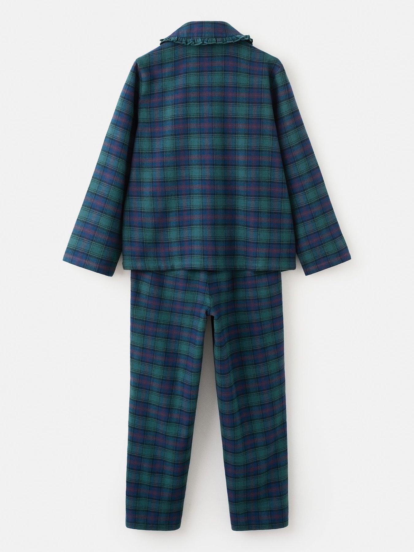 Image 2 of 5 of Mango Girls Tartan Pyjamas - Green