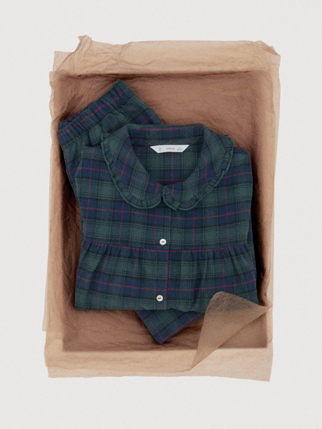 Image 3 of 5 of Mango Girls Tartan Pyjamas - Green