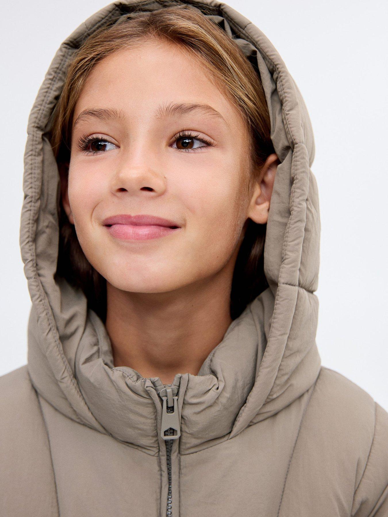 Image 4 of 6 of Mango Girls Padded Coat - Brown