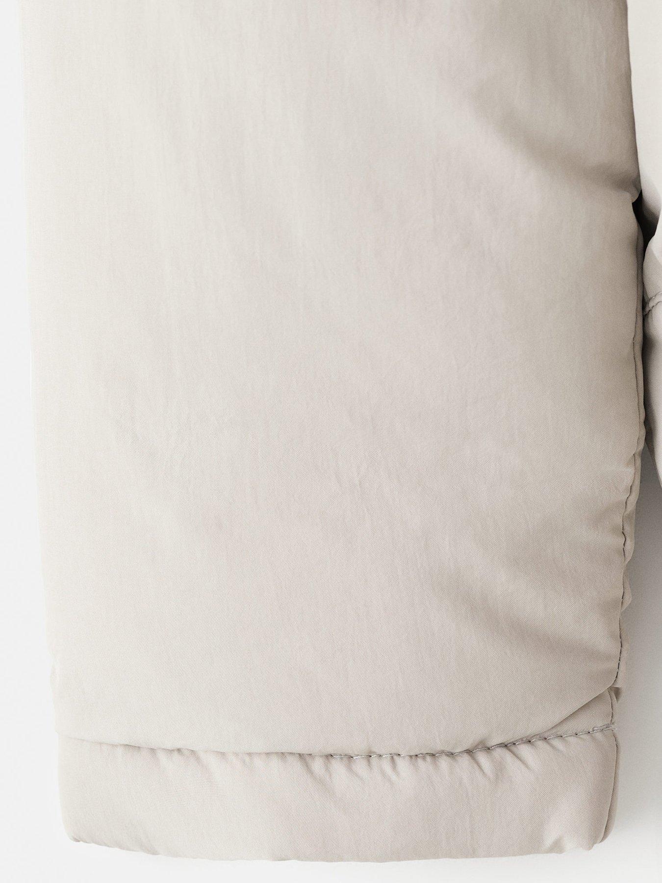 Image 3 of 4 of Mango Younger Boys Faux Fur Trim Padded Coat - Beige