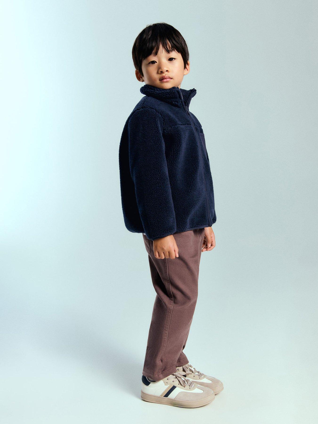 Mango Younger Boys Fleece Jacket - Navy