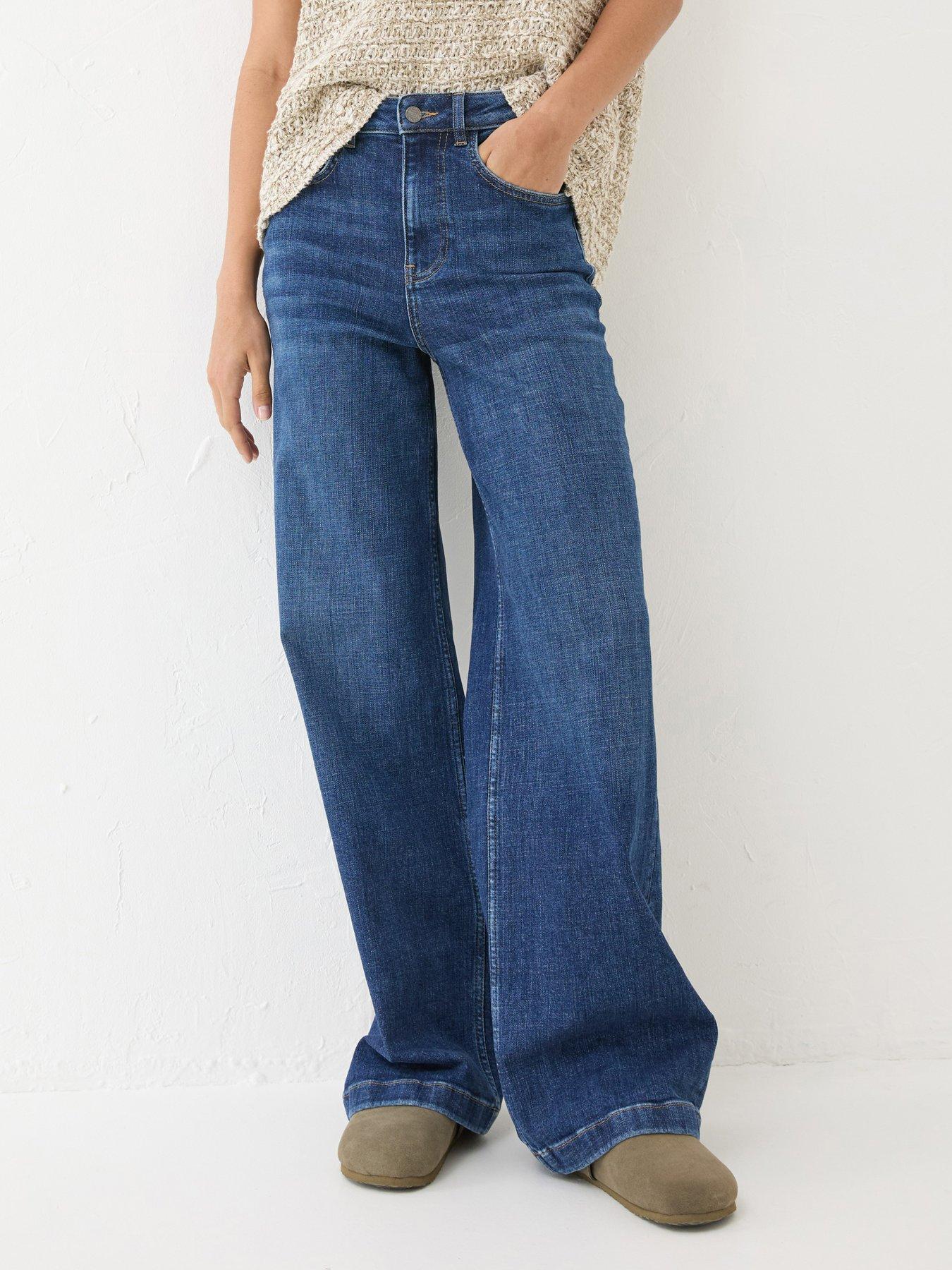 FatFace Welling Wide Leg Jeans - Blue