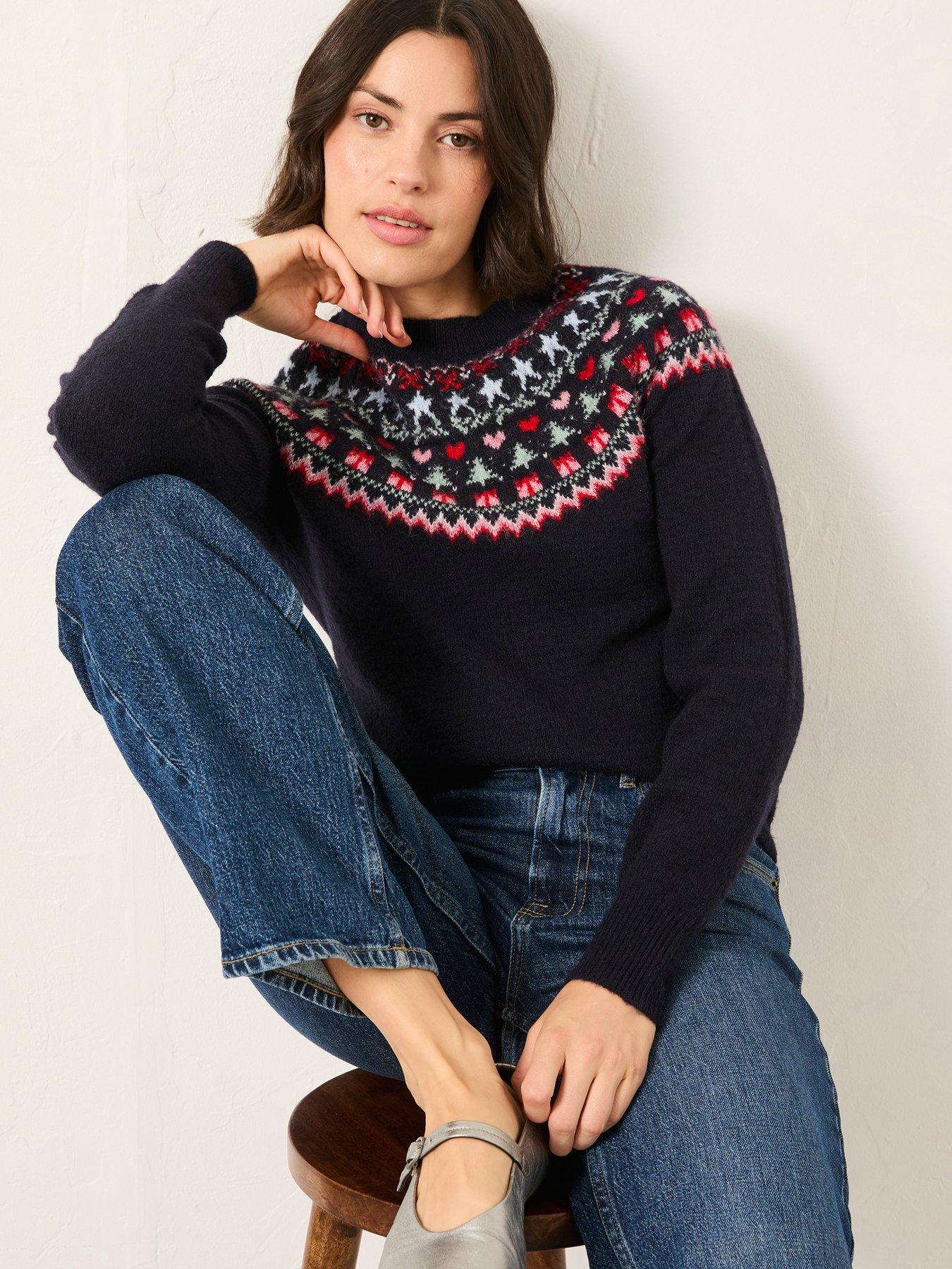Image 1 of 5 of FatFace Noelle Jumper - Navy