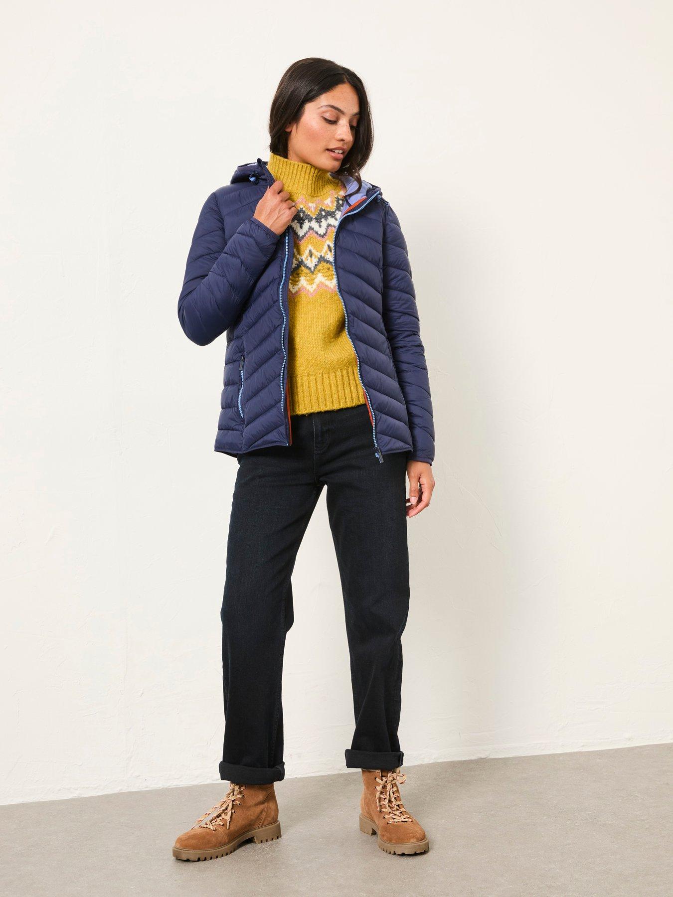 Image 3 of 5 of FatFace Ruby Light Padded Coat - Navy