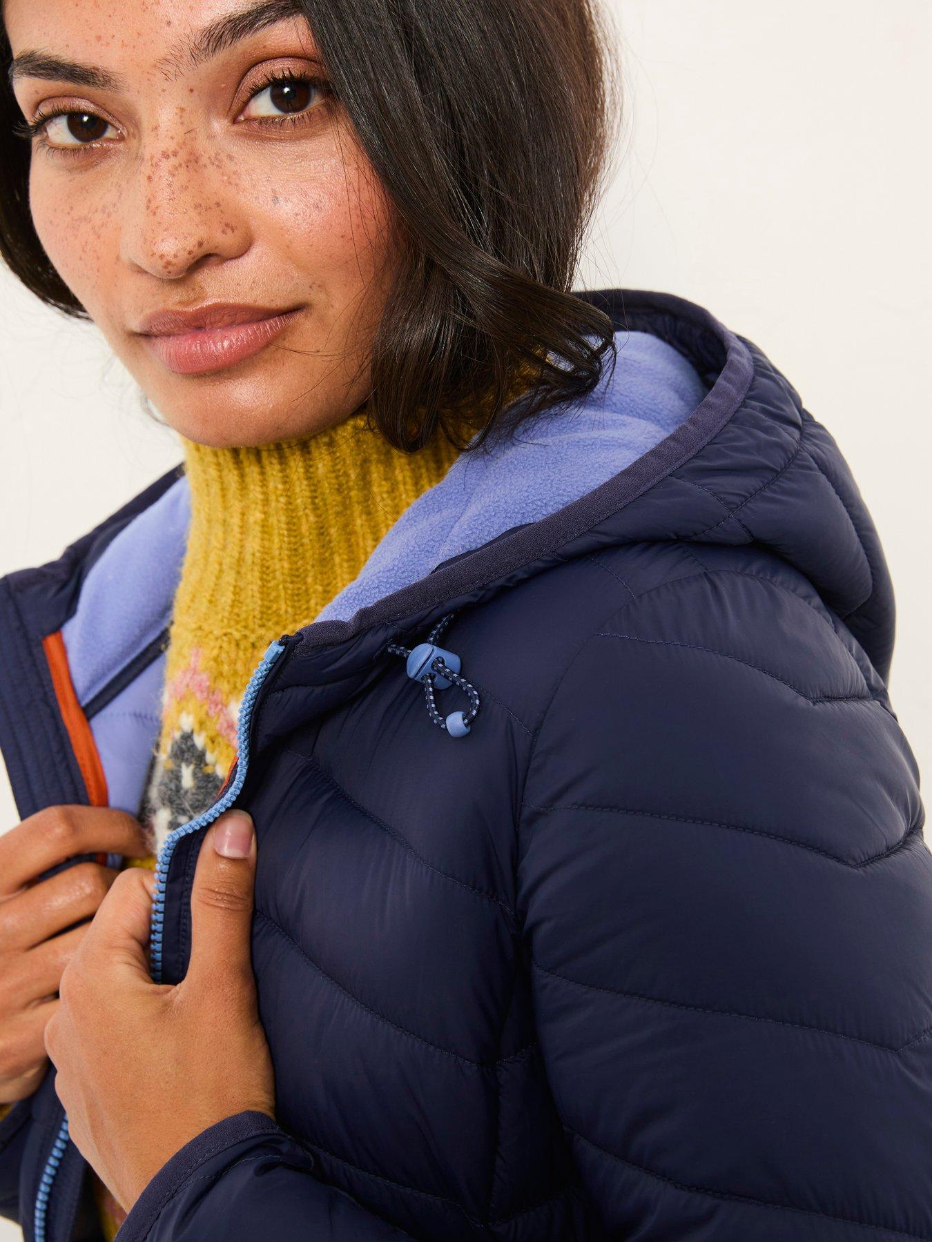 Image 4 of 5 of FatFace Ruby Light Padded Coat - Navy