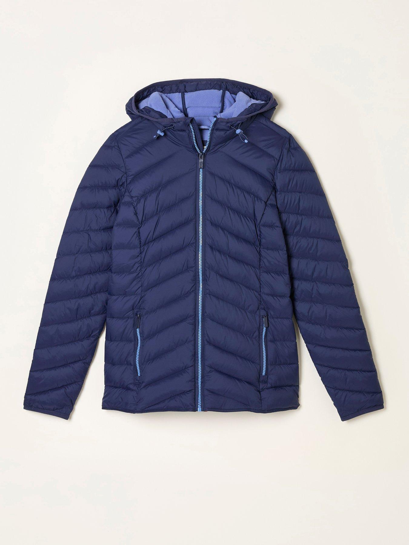 Image 5 of 5 of FatFace Ruby Light Padded Coat - Navy
