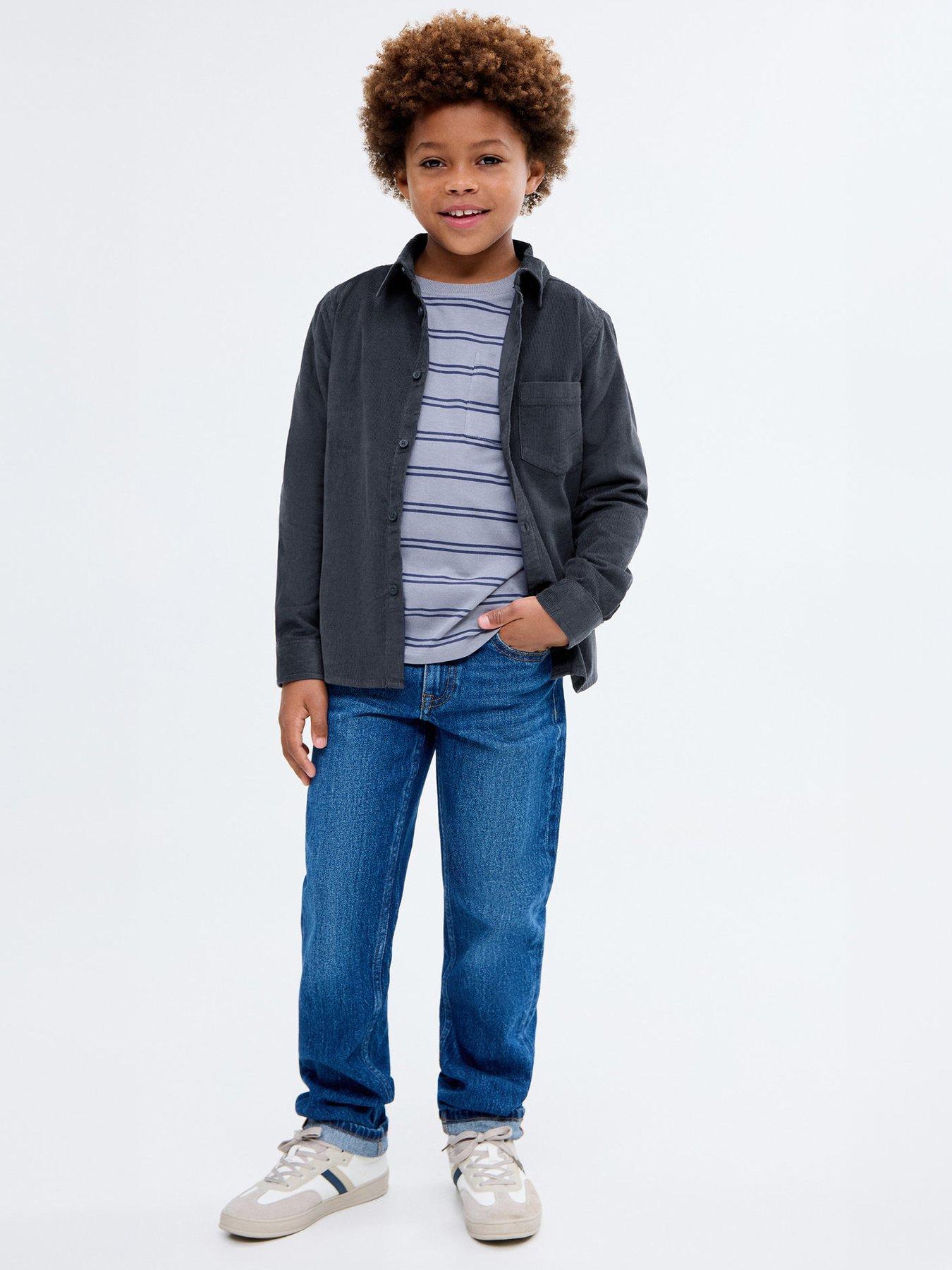 Mango Boys Cord Long Sleeve Shirt - Navy