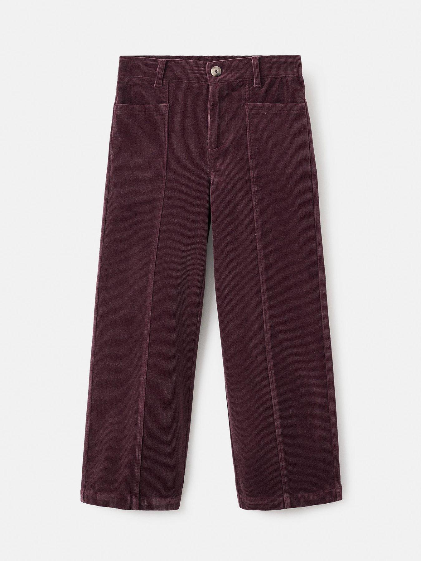 Mango Girls Cord Trousers - Dark Red