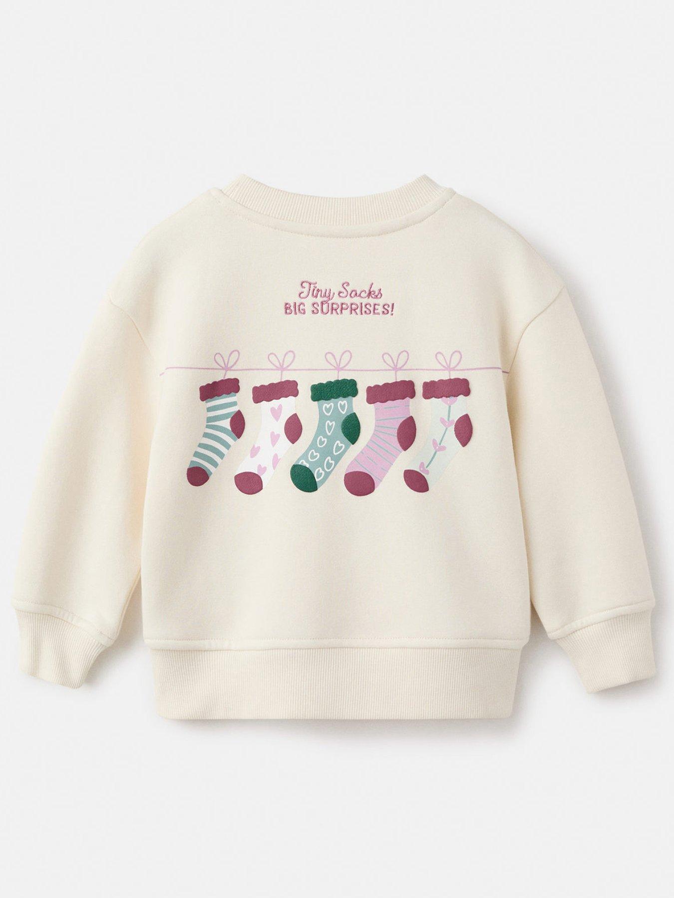 Image 2 of 4 of Mango Younger Girls Christmas Sweat - Cream