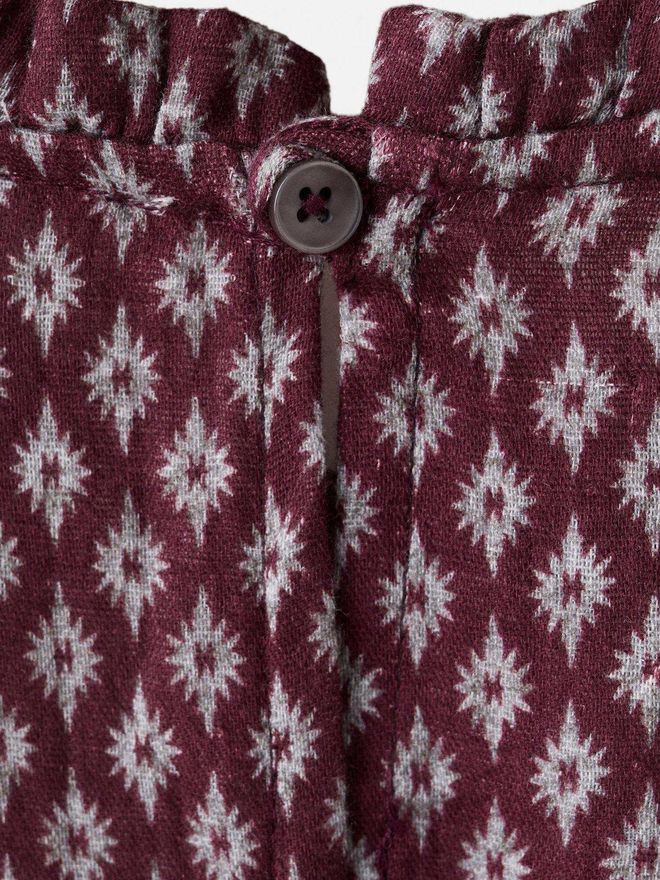 Image 5 of 5 of Mango Girls Long Sleeve Dress - Dark Red