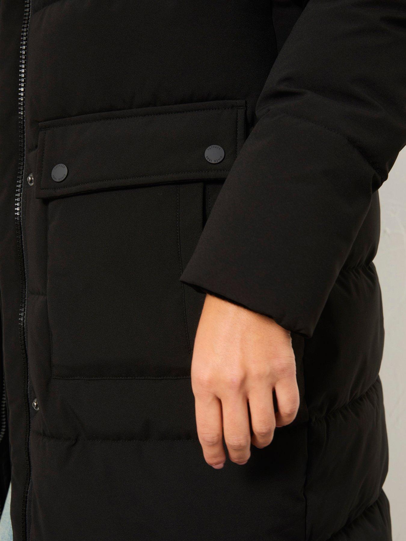 Image 4 of 5 of FatFace Harley Long Padded Coat - Black