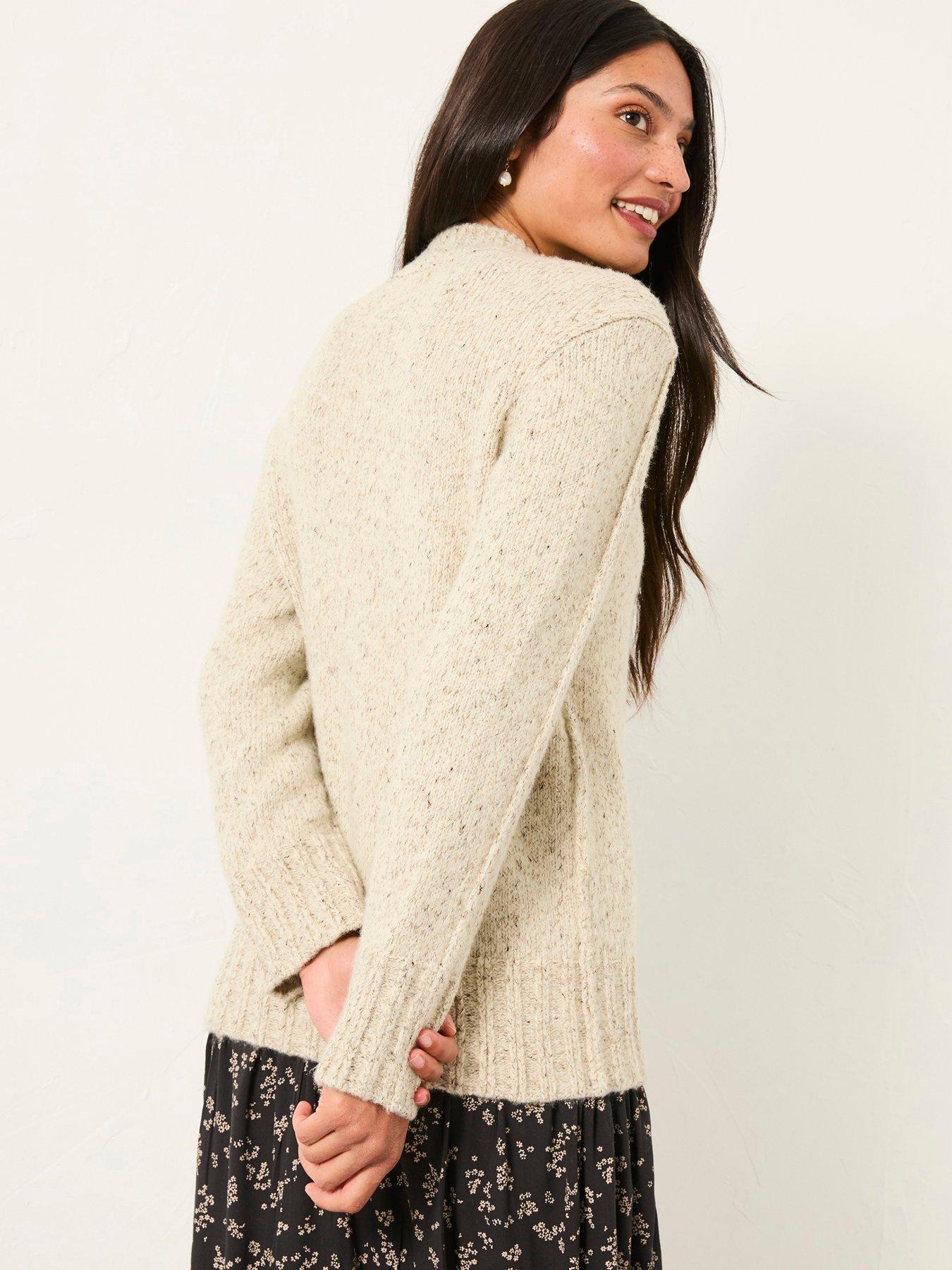 Image 2 of 5 of FatFace Fae Fleck Jumper - Beige
