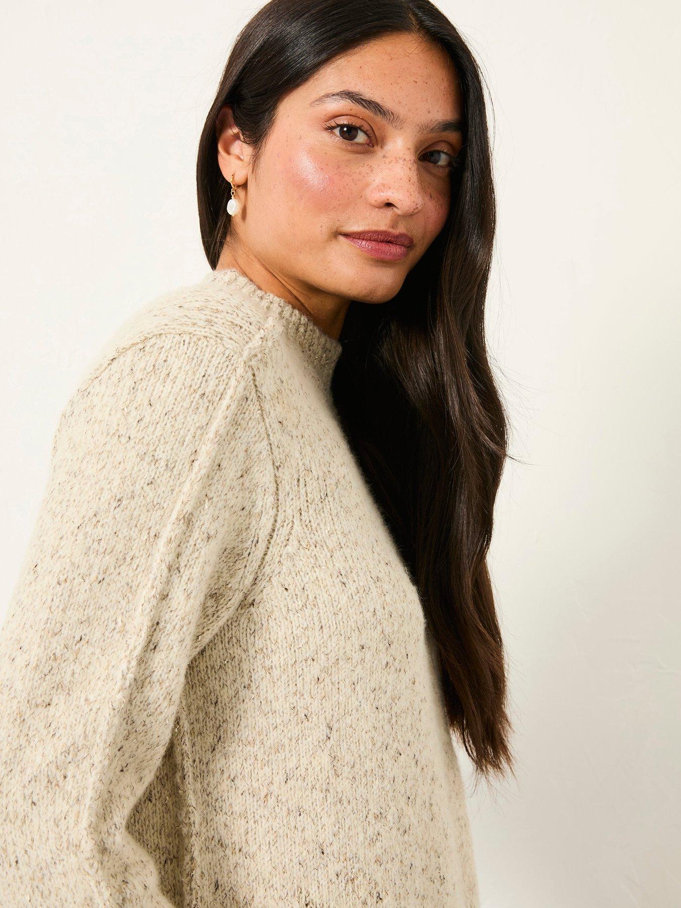 Image 4 of 5 of FatFace Fae Fleck Jumper - Beige