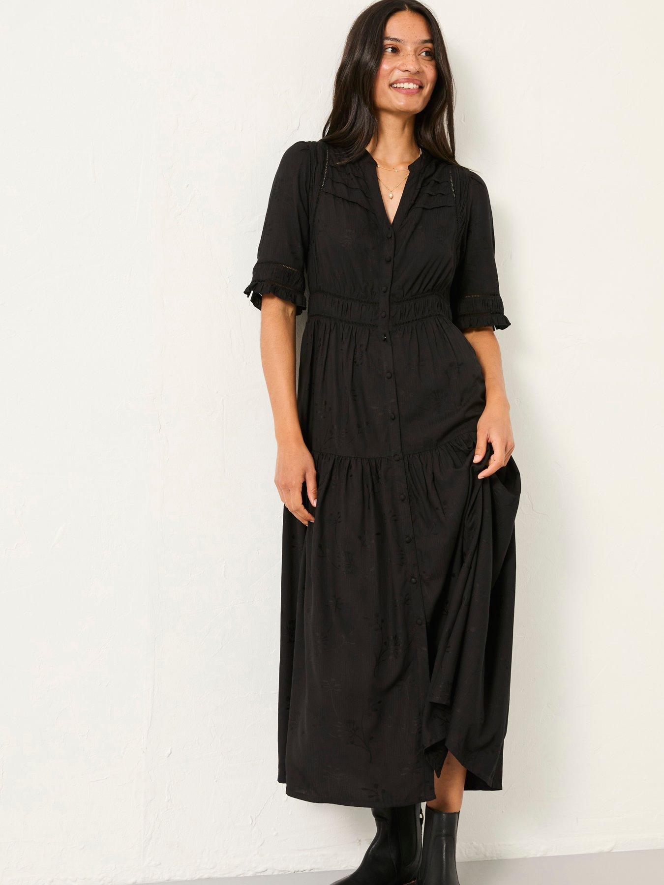undefined Elsie Midi Dress - Black