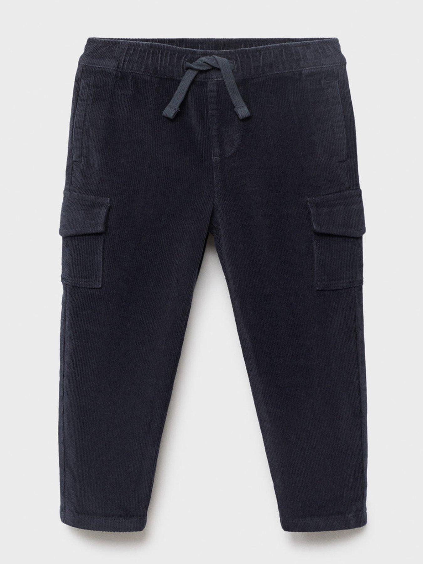 Mango Younger Boys Cord Trousers - Navy