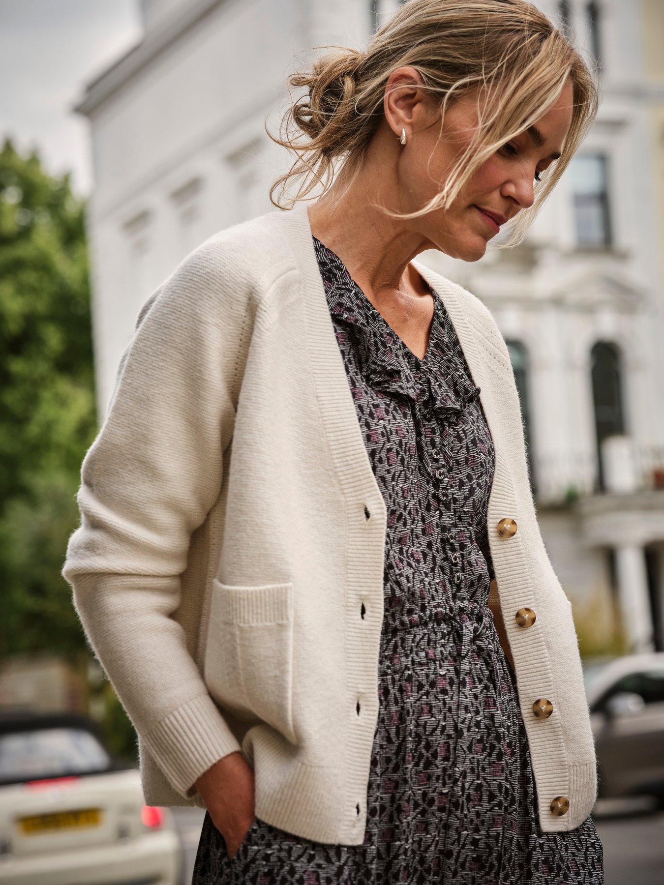 FatFace Polly Cardigan - Chalk