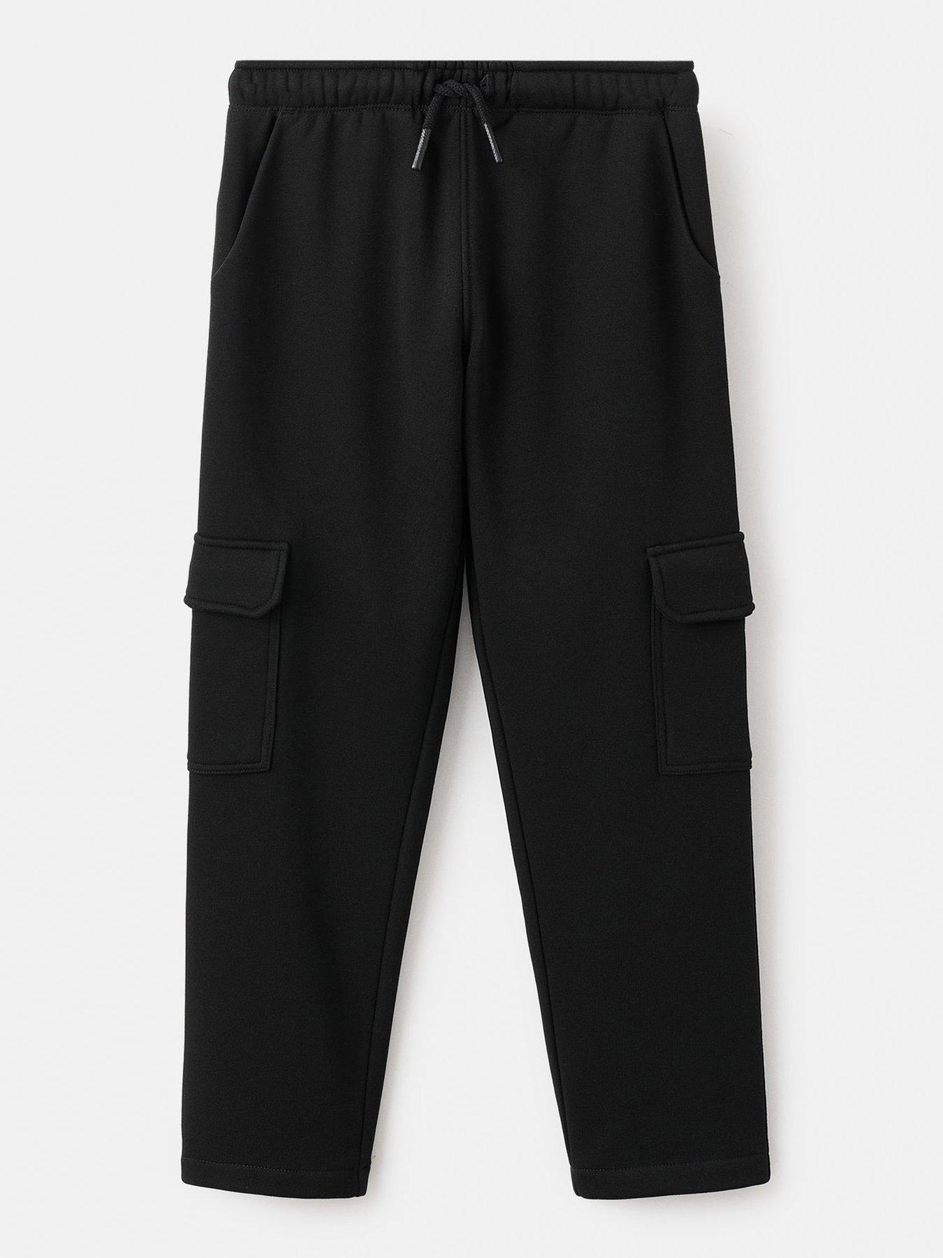 Mango Boys Straight Leg Cargo Joggers - Black