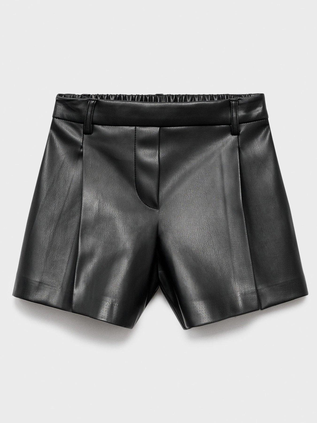 Mango Girls PU Shorts - Black