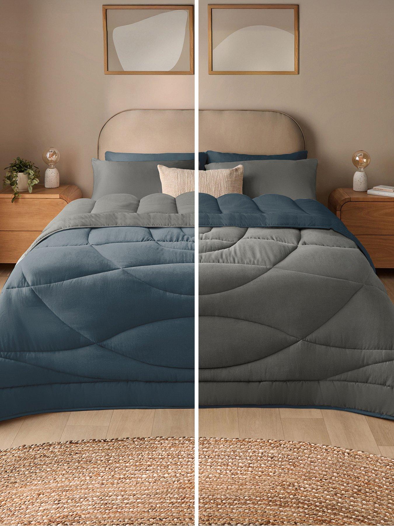 Image 1 of 7 of Silentnight Washed Supersoft Coverless Duvet And Pillowcase Set