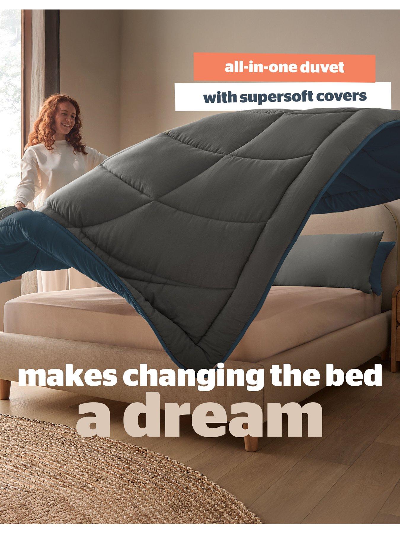 Image 3 of 7 of Silentnight Washed Supersoft Coverless Duvet And Pillowcase Set