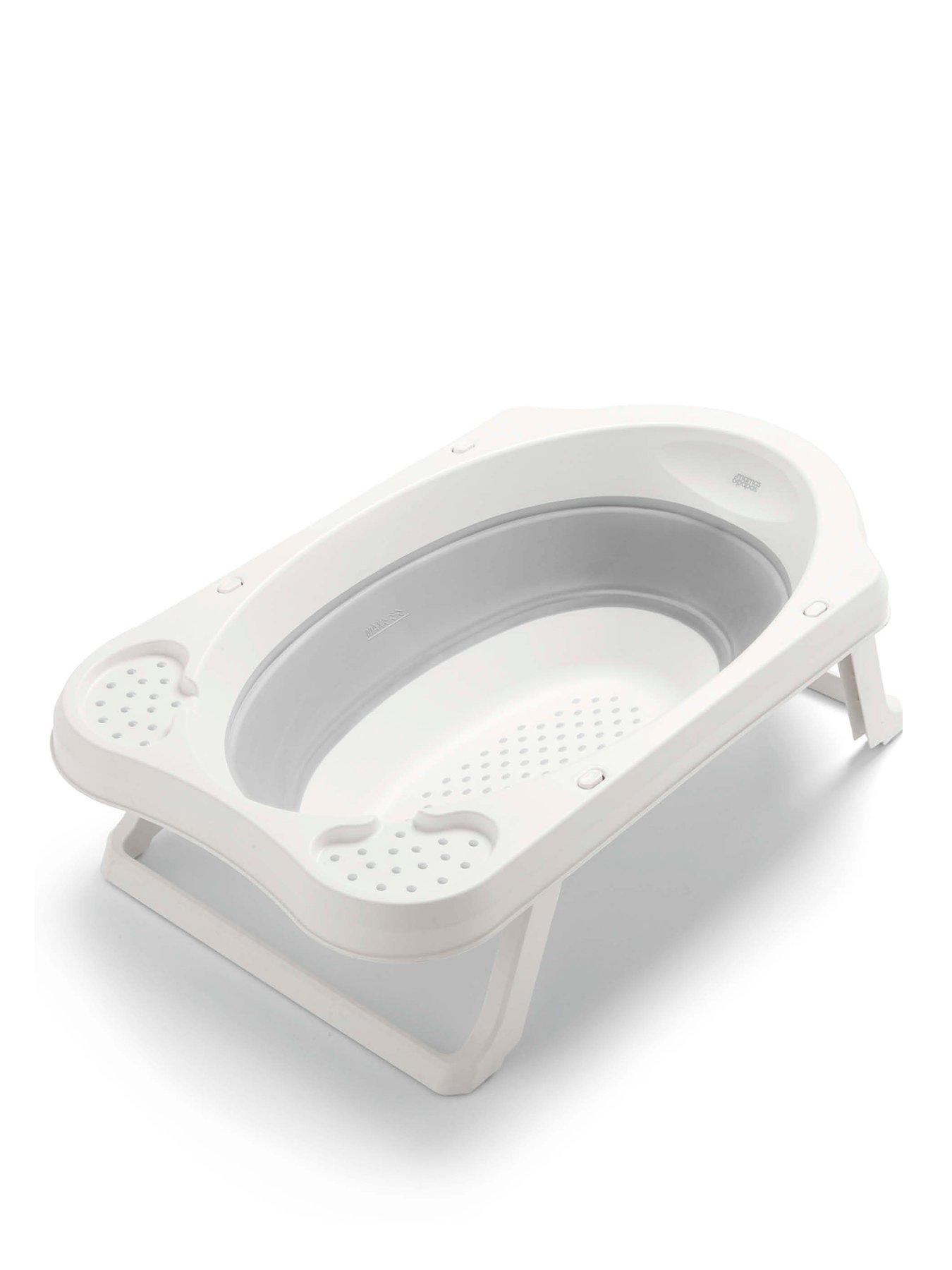 Image 1 of 2 of Mamas & Papas Collapsible Baby Bath - White/Grey