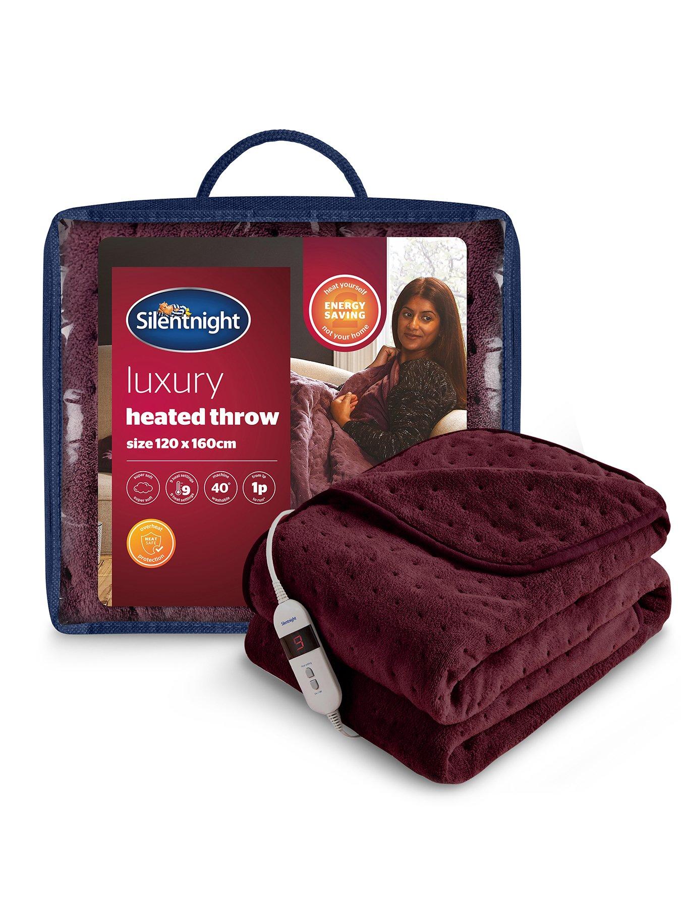 Silentnight Luxury Heated Throw - Berry