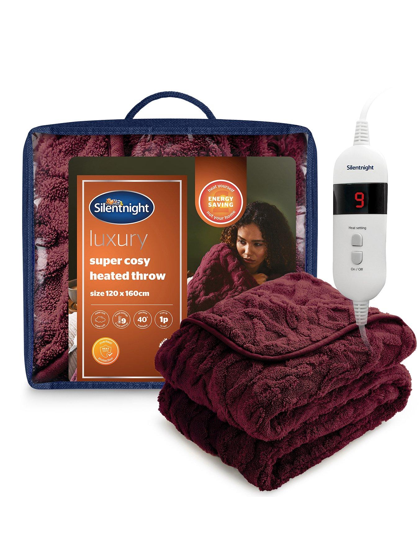 Image 1 of 7 of Silentnight Luxury Super Cosy Heated Throw - Berry