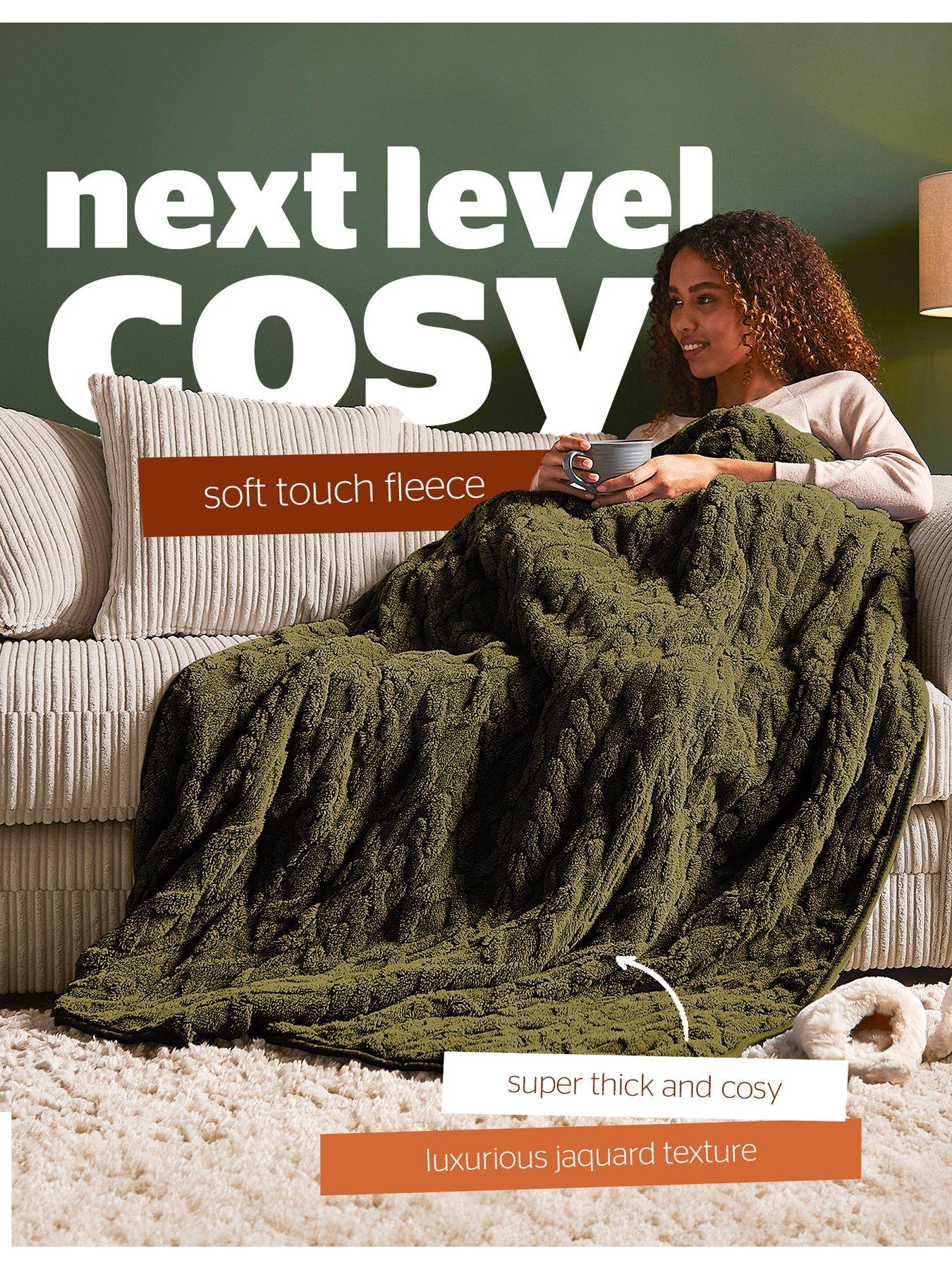 Image 3 of 7 of Silentnight Luxury Super Cosy Heated Throw - Forest Green/Olive